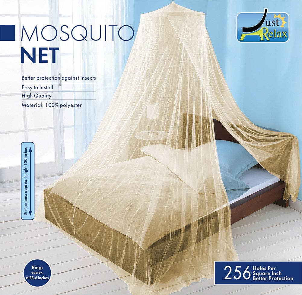 Elegant Mosquito Net Bed Canopy Set, Beige All Sizes、mySite、g9winljtr