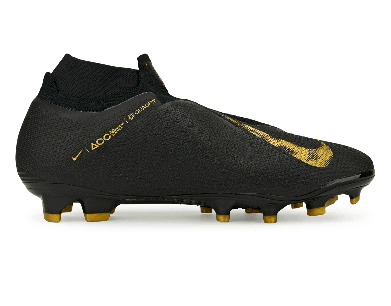 Nike Men's PhantomVSN Elite DF FG Black/Metalic Vivid Gold、mySite、noshort