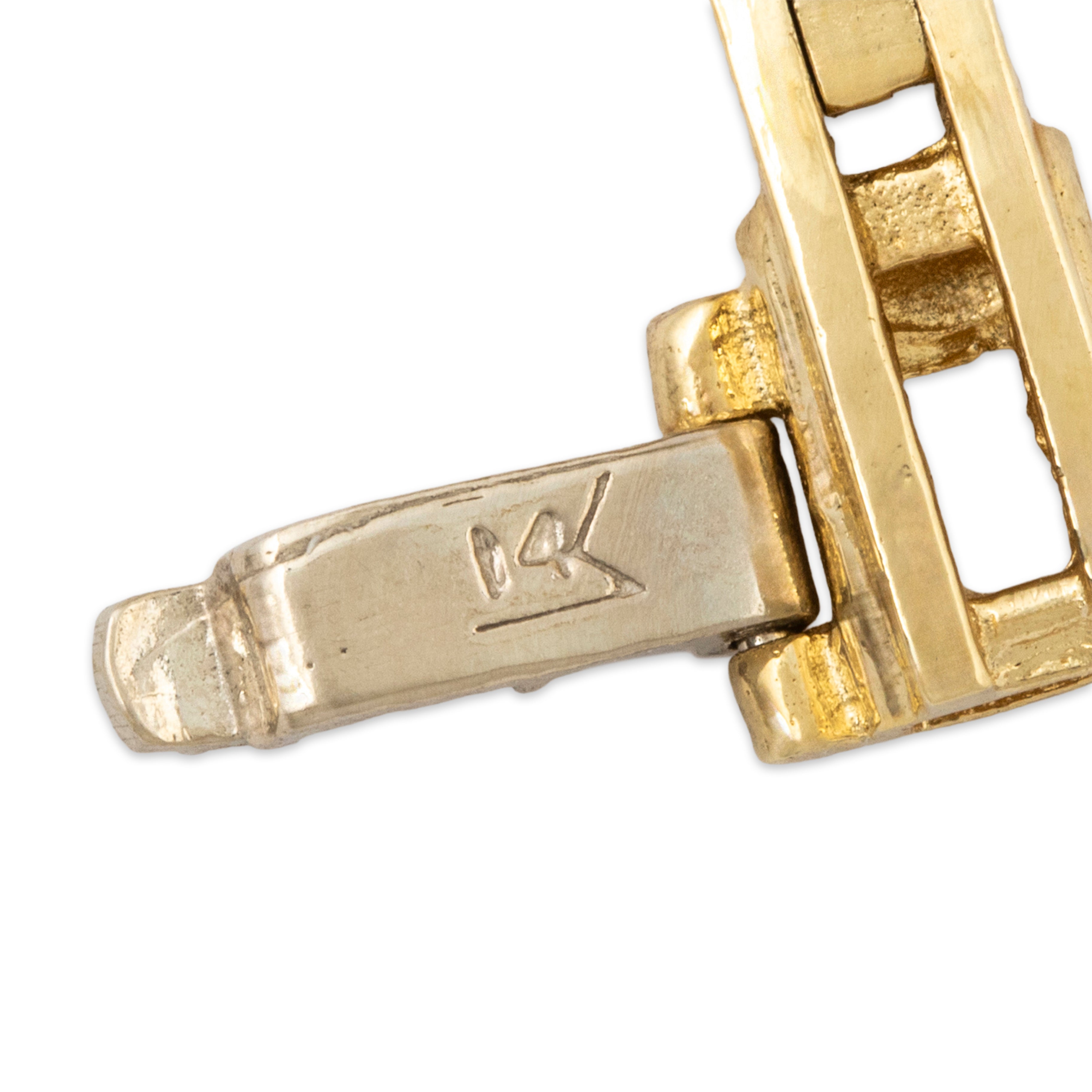 Vintage Heavy 14k Yellow Gold 1.6cttw Emerald .45cttw Diamond Bracelet 6.5、mySite、hinf8tx79