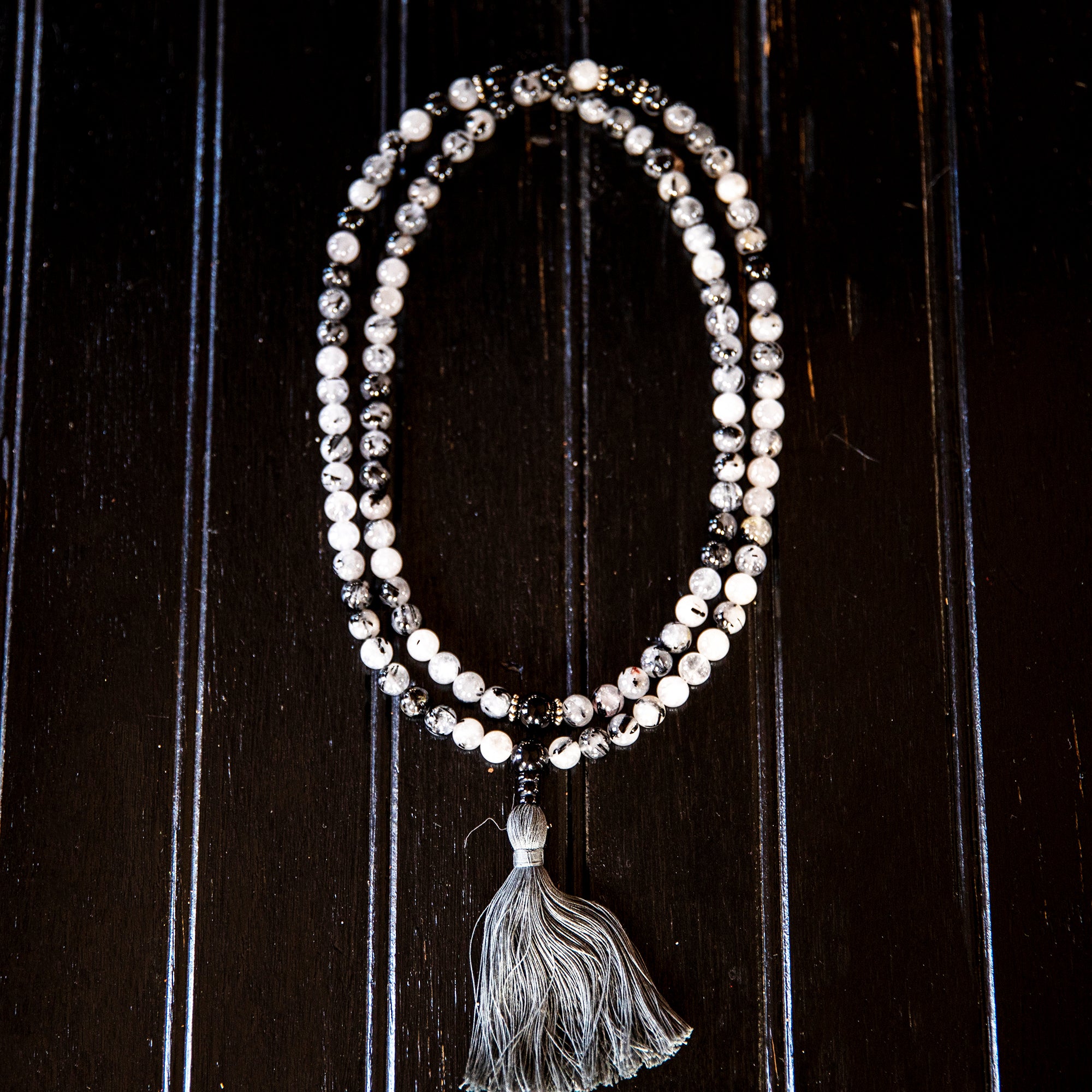Tourmalated Quartz with Black Onyx Mala、mySite、topwebapps