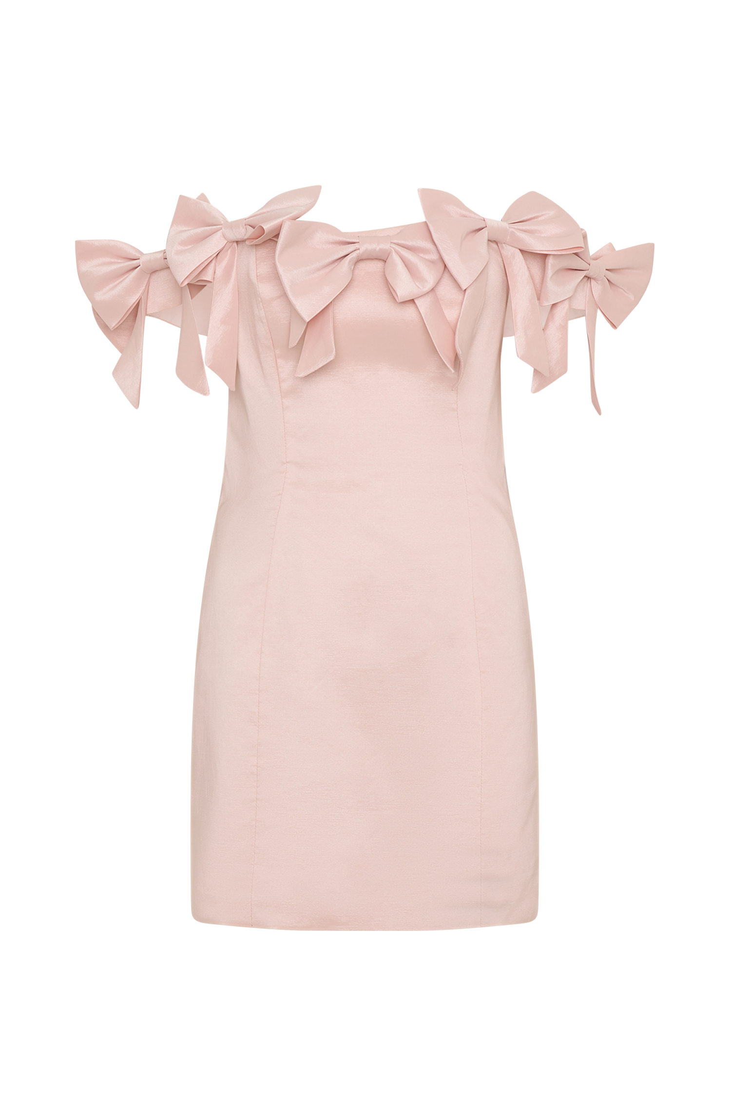 Rose Strapless Bow Mini Dress - Powder Pink、mySite、solidvoid