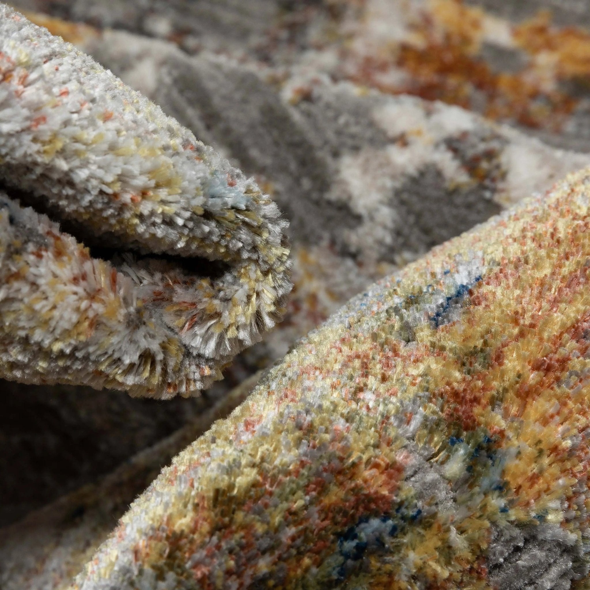 Abstract Modern Distressed Grey Multi High-Low Rug、mySite、gigharbornorthrealestate