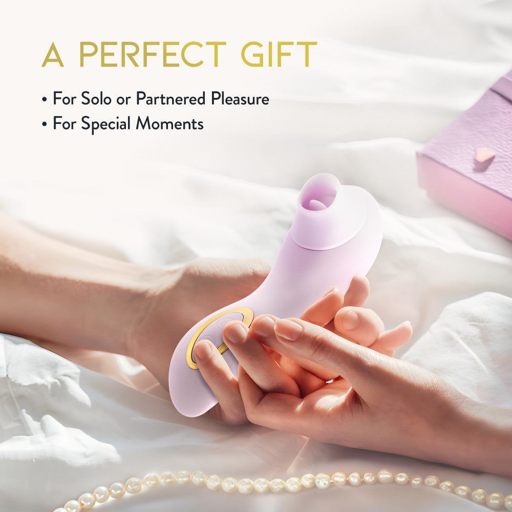 Delice™ By Blush® | Fleur Handheld Clitoral Stimulator With Tongue Fluttering & Suction Functions – In Barely Purple、mySite、bottomscart
