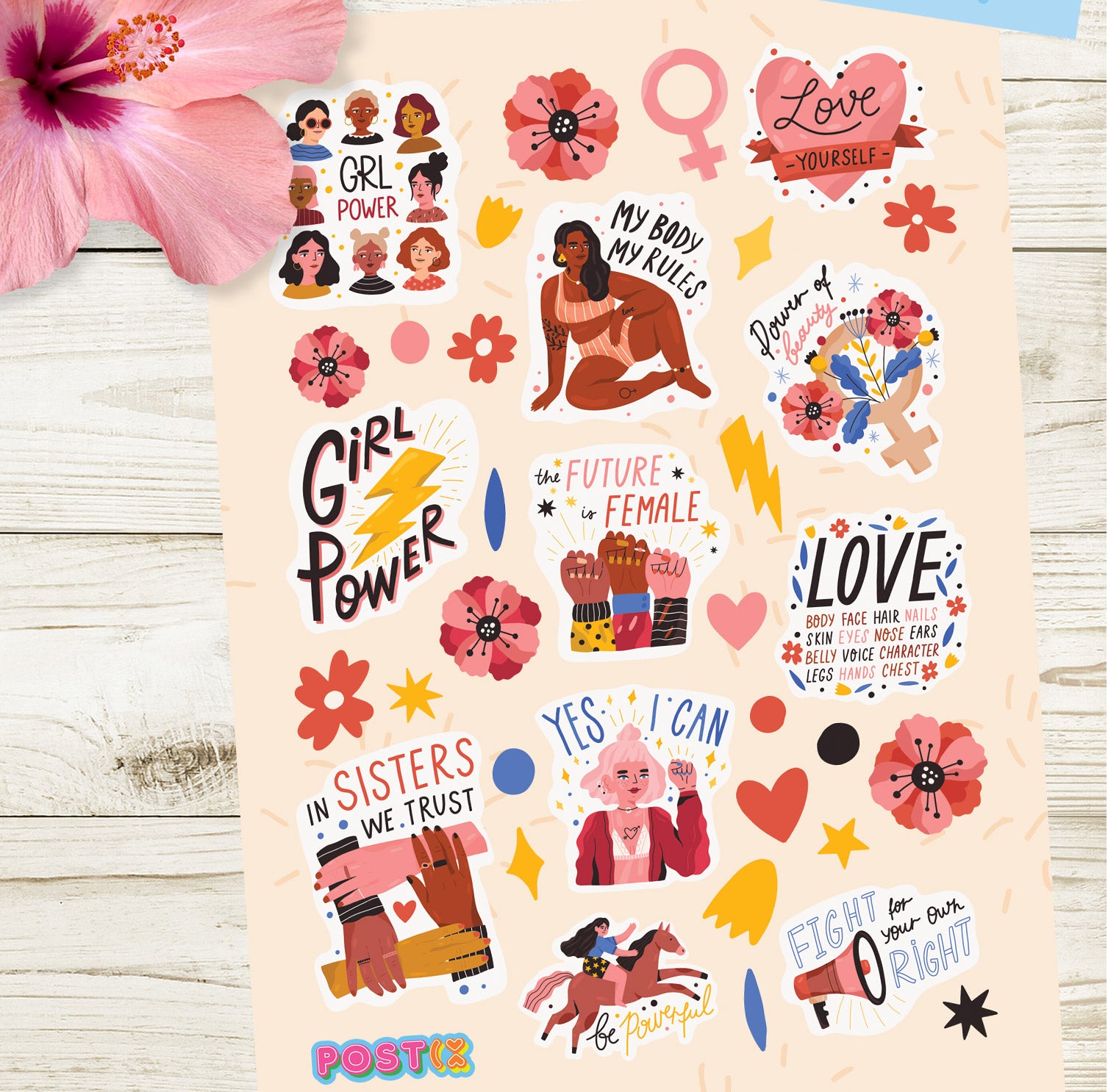  Sisterhood Sticker Sheet、mySite、ghnorth