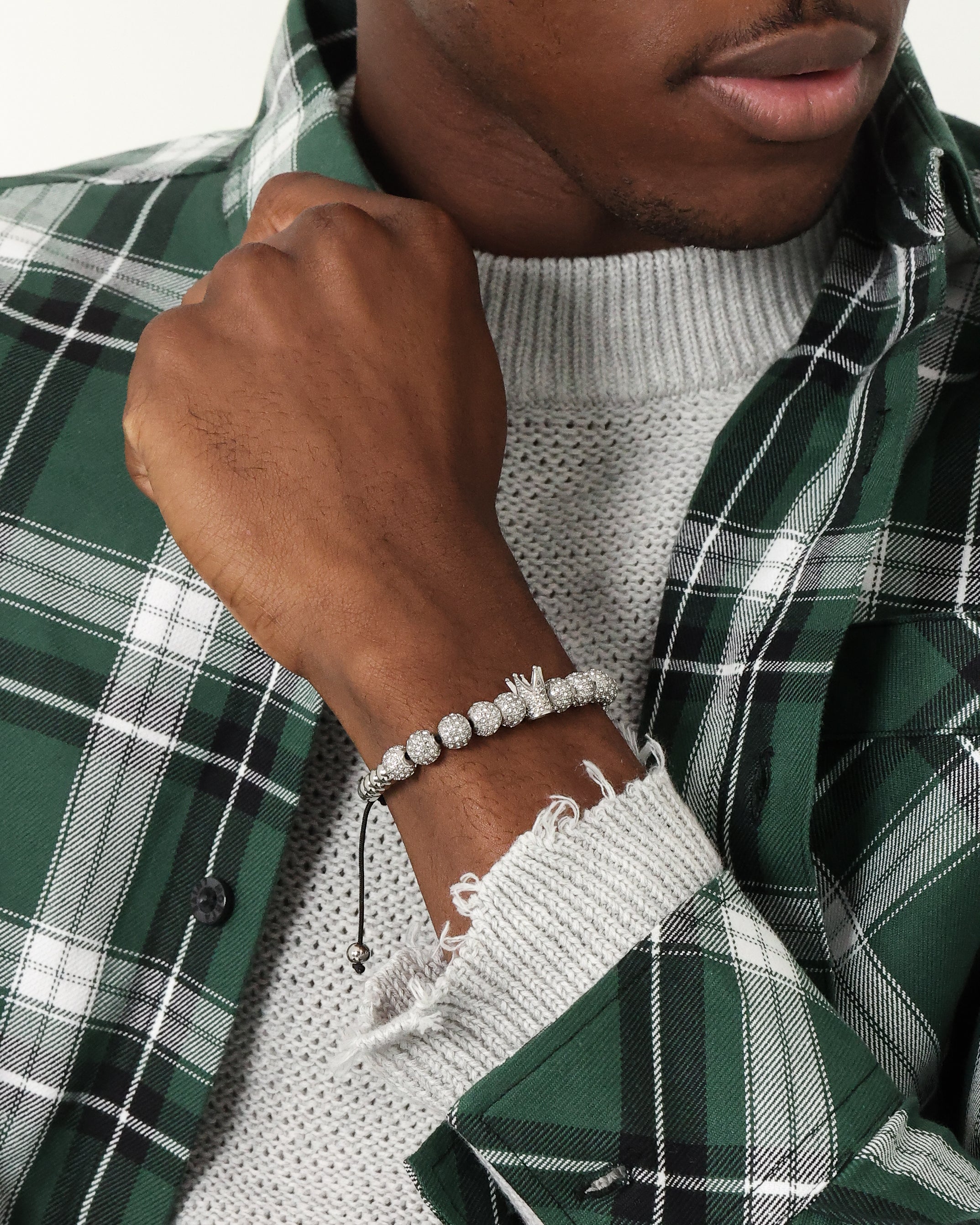 Saint Morta Crown Bracelet Iced White Gold、mySite、zt4zffjzw