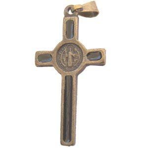 St. Benedict Rosary crucifix-Bronze grade A (3.8x2cm-1.5x0.8)、mySite、topwebapps