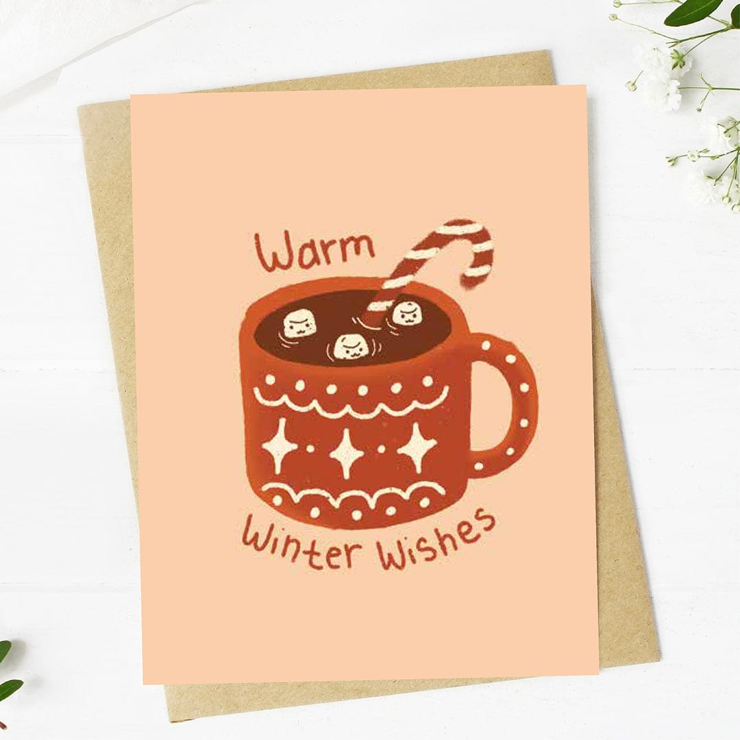  Warm winter wishes Christmas Mug Card、mySite、ghnorth