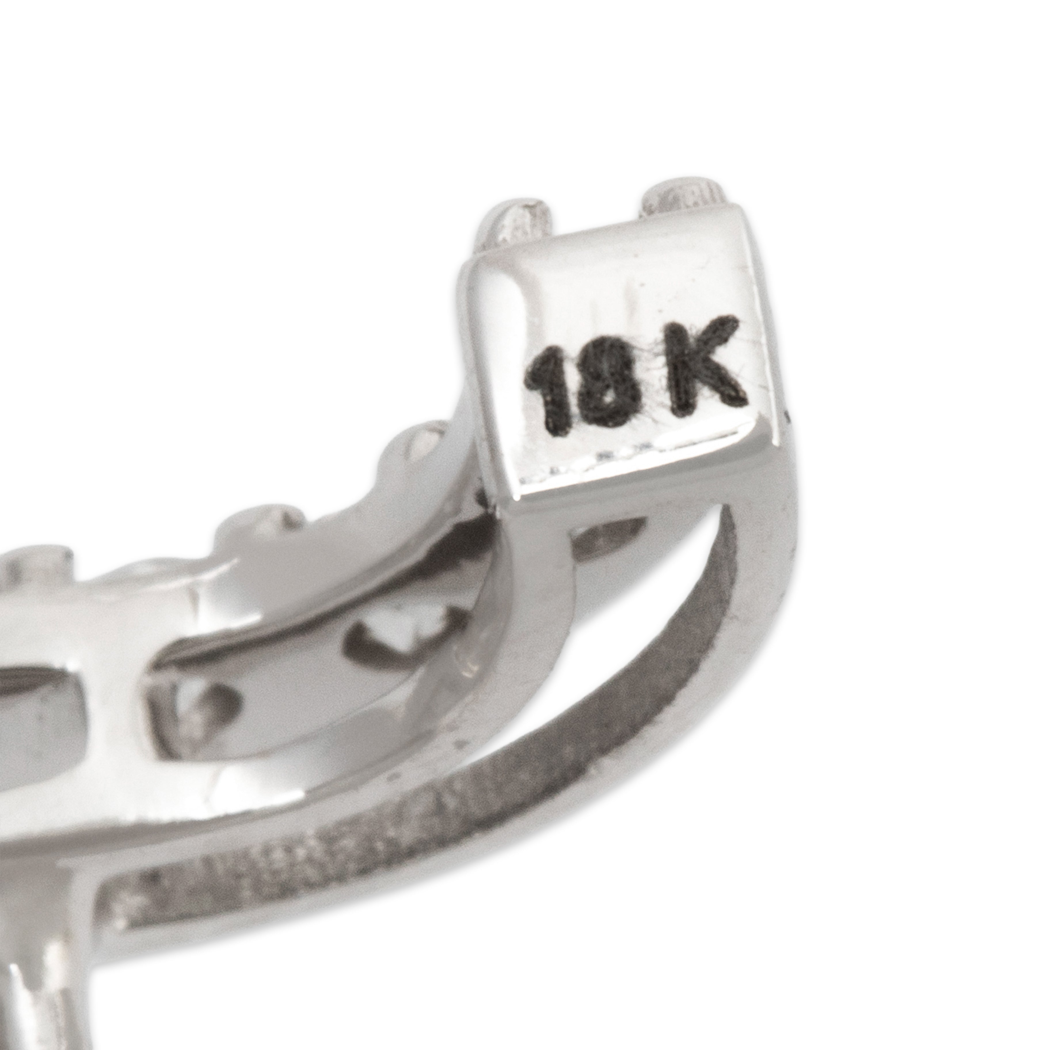 Vintage Large 18k White Gold 7cttw Sapphire .696cttw Diamond Abstract Earrings、mySite、hinf8tx79