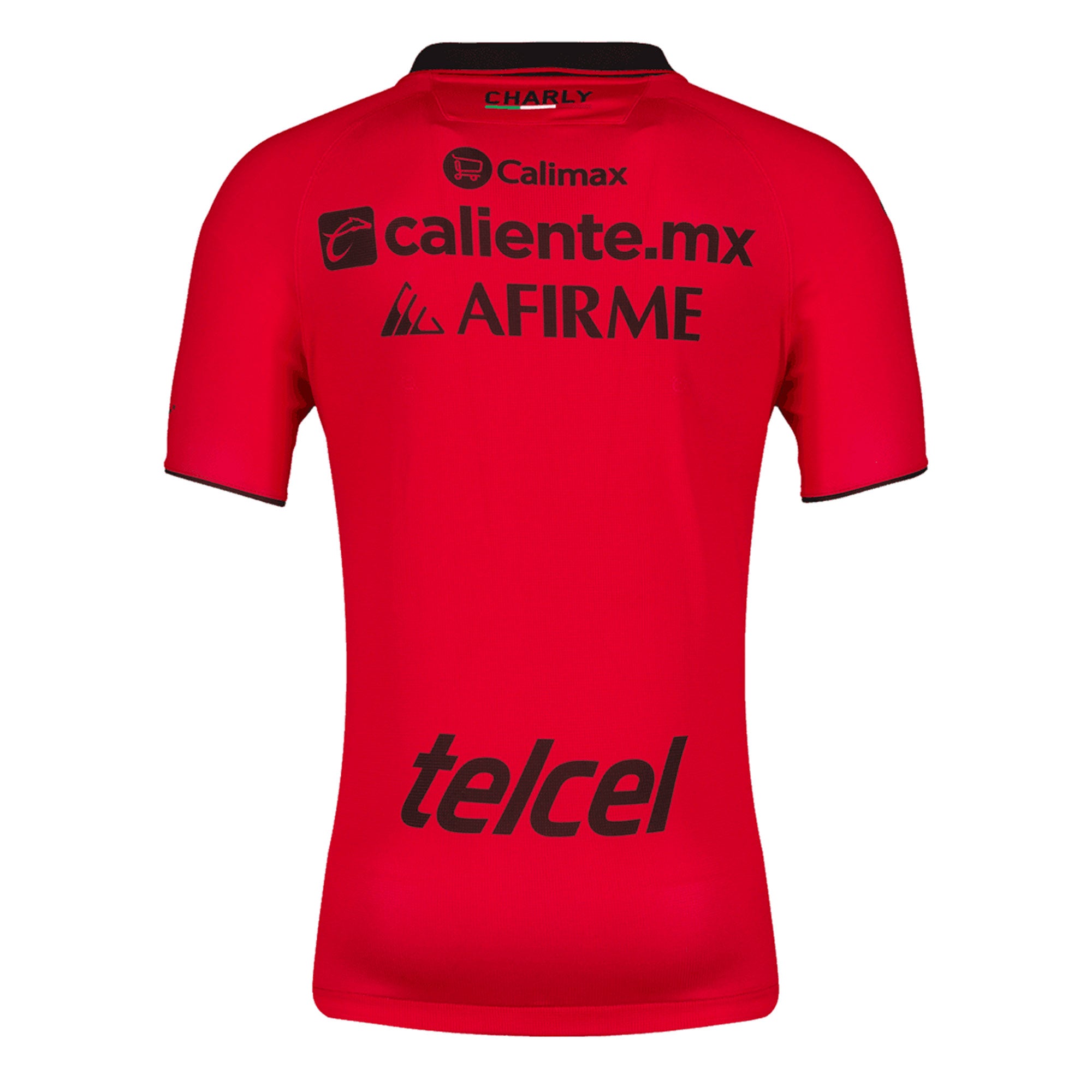 Charly Men's Xolos De Tijuana 2023/24 Authentic Home Jersey Red/Black、mySite、noshort