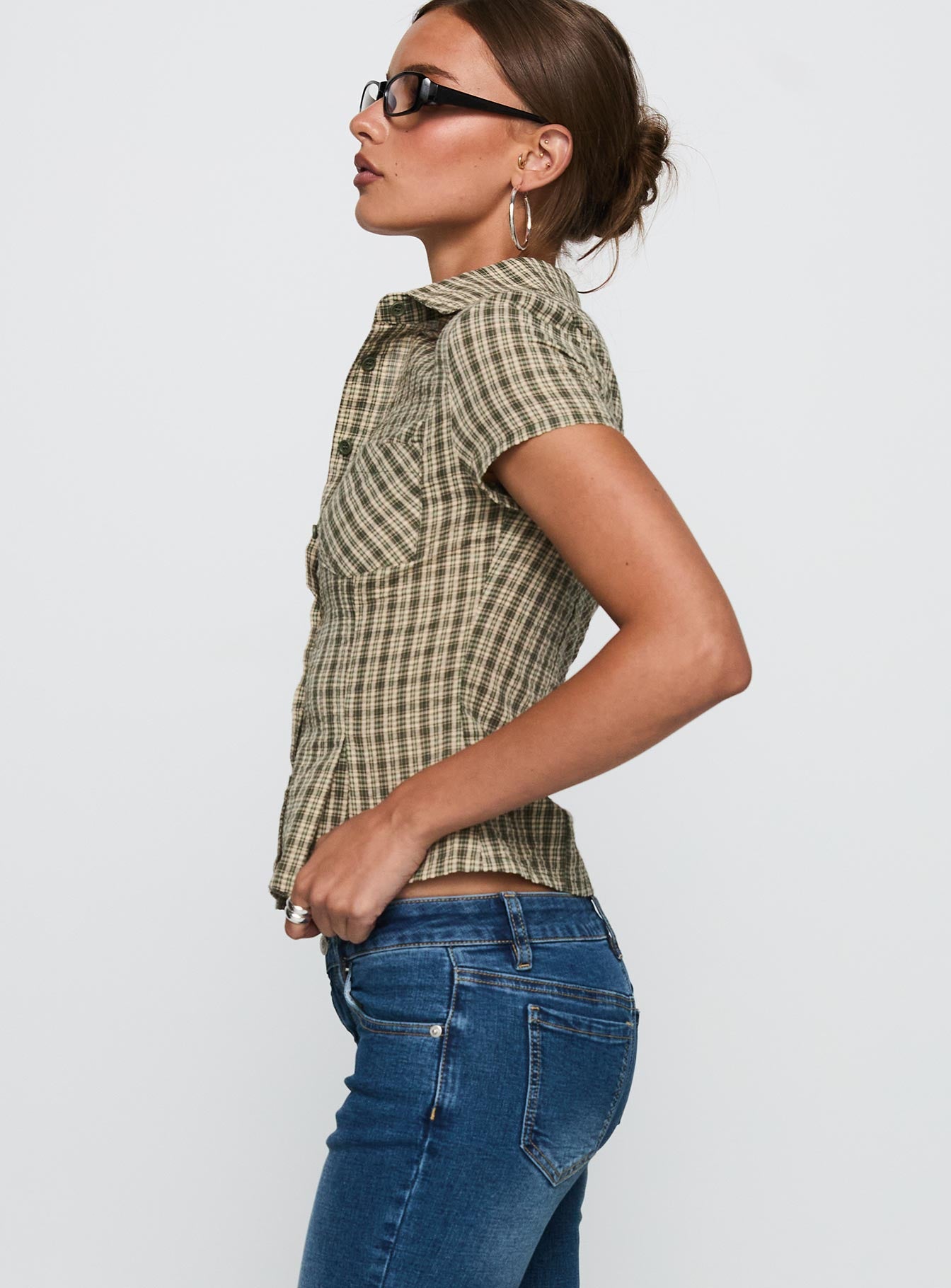 Alma Mater Top Green Check、mySite、solidvoid