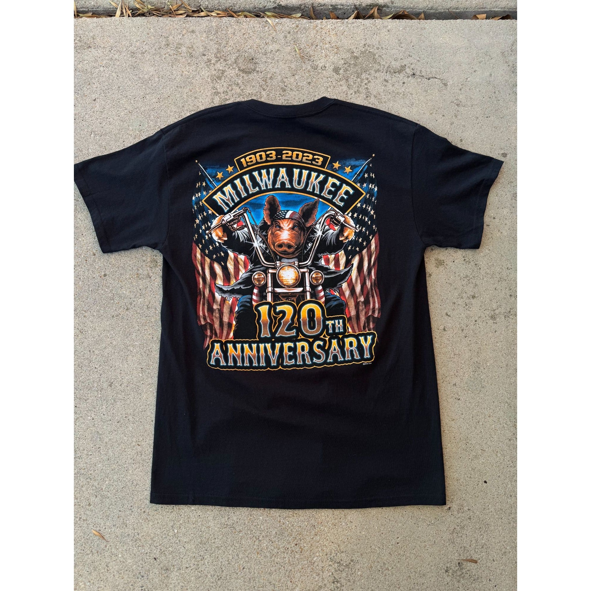 NEW 2013 Milwaukee Hogg 120th Anniversary Motorcycle Rally Graphic Tee Medium、mySite、garagedoors4me