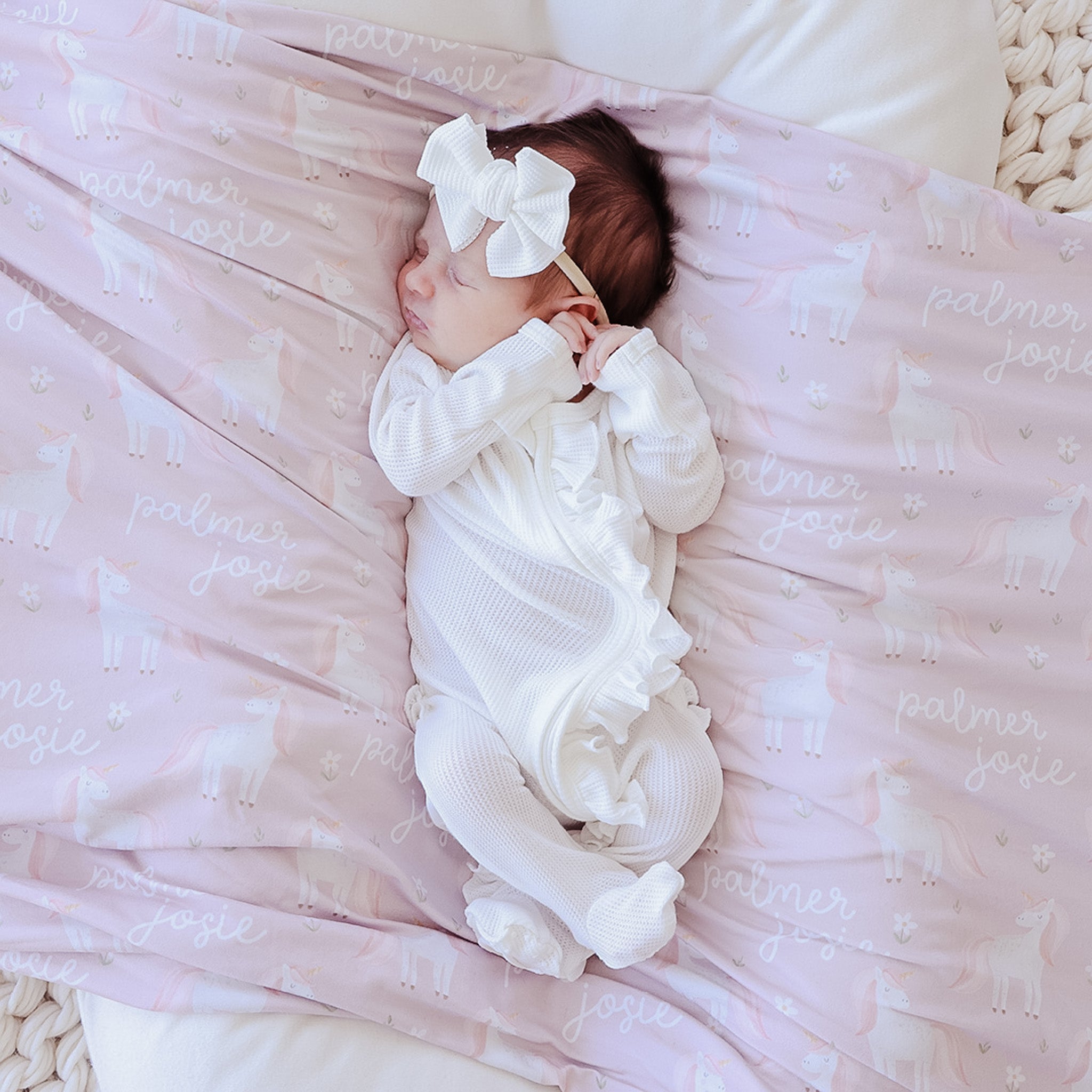  Sweet Unicorn Personalized Baby Name Swaddle Blanket、mySite、layawaytickets