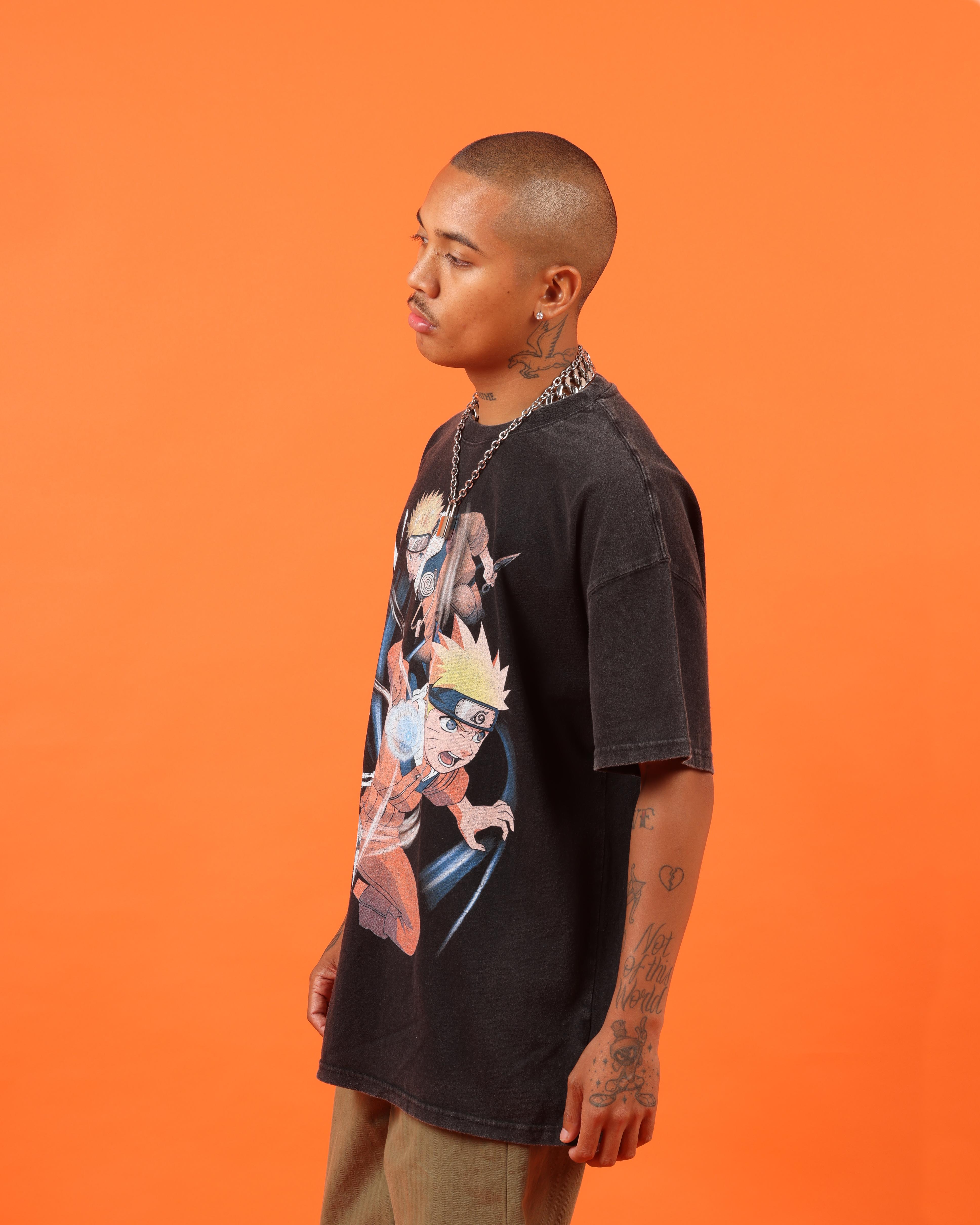 Goat Crew X Naruto Naruto Premium Vintage T-Shirt Vintage Black、mySite、zt4zffjzw