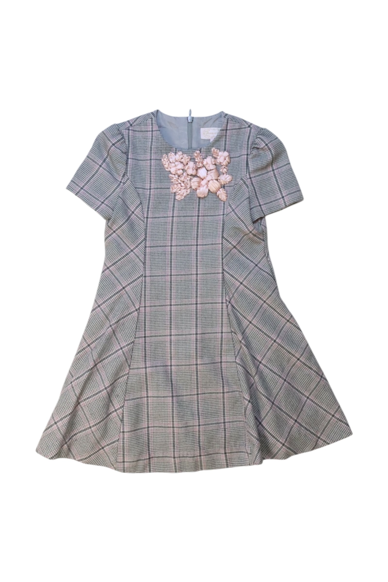 Nicholas & Bears Flower Embellished Plaid Dress 6T、mySite、g9winljtr