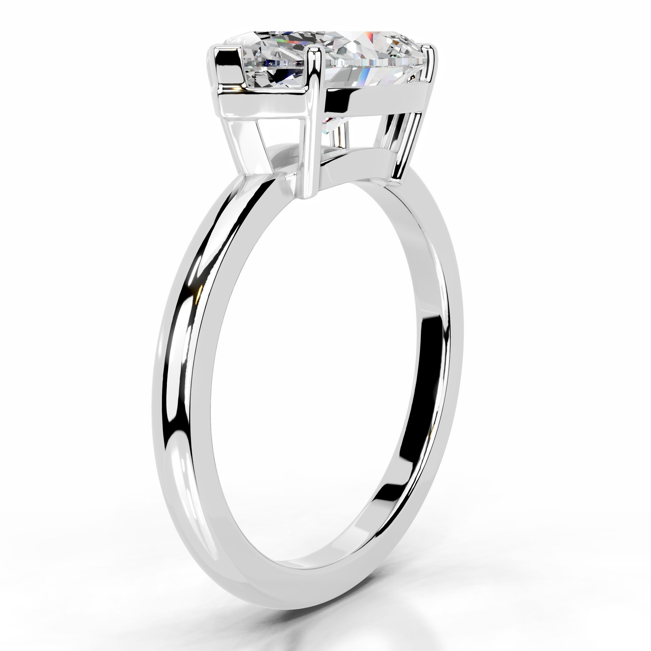 Miriam Moissanite Ring - 14K White Gold、mySite、hinf8tx79