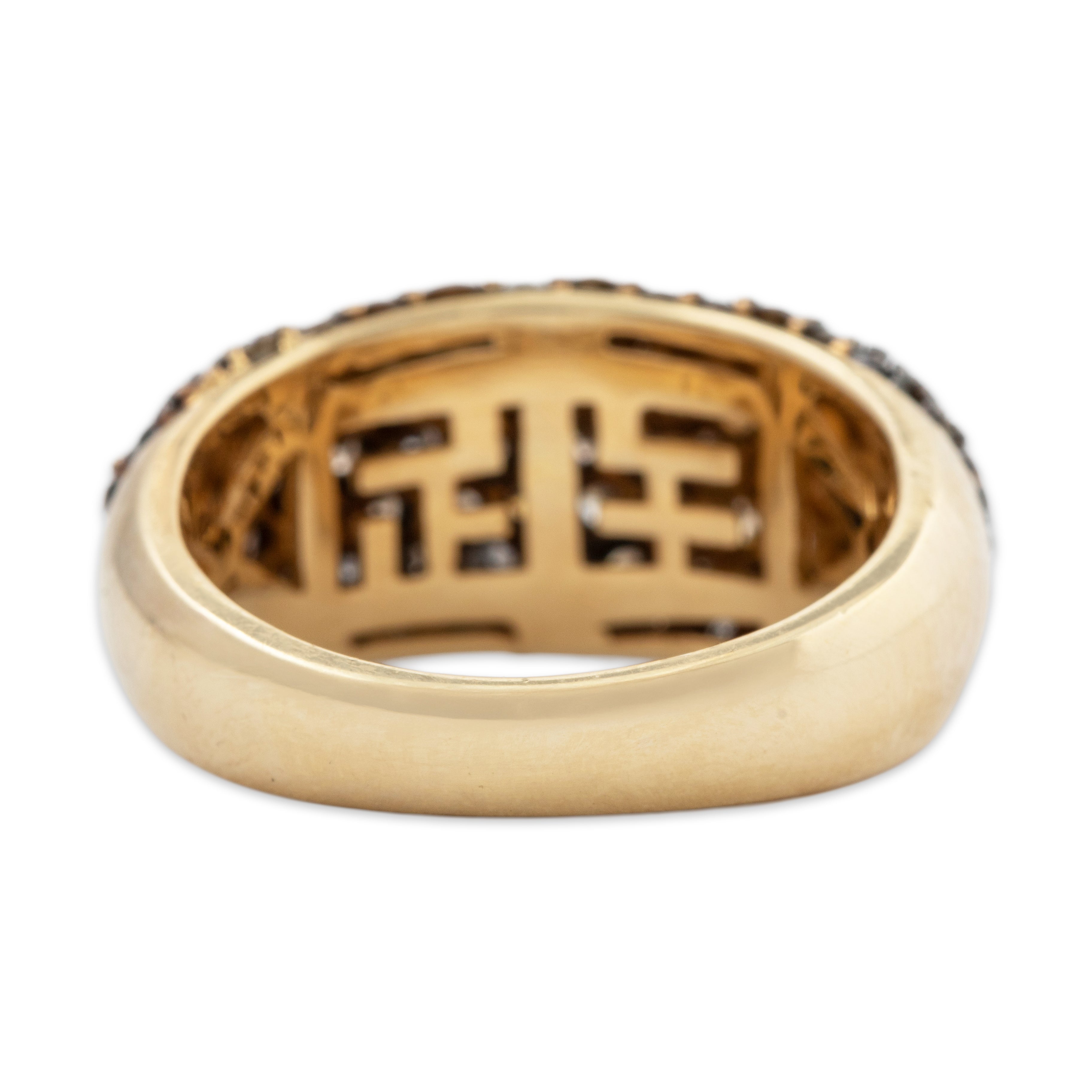 Vintage Effy 14k Yellow Gold 1.4cttw Champagne & White Diamond Cocktail Ring、mySite、hinf8tx79