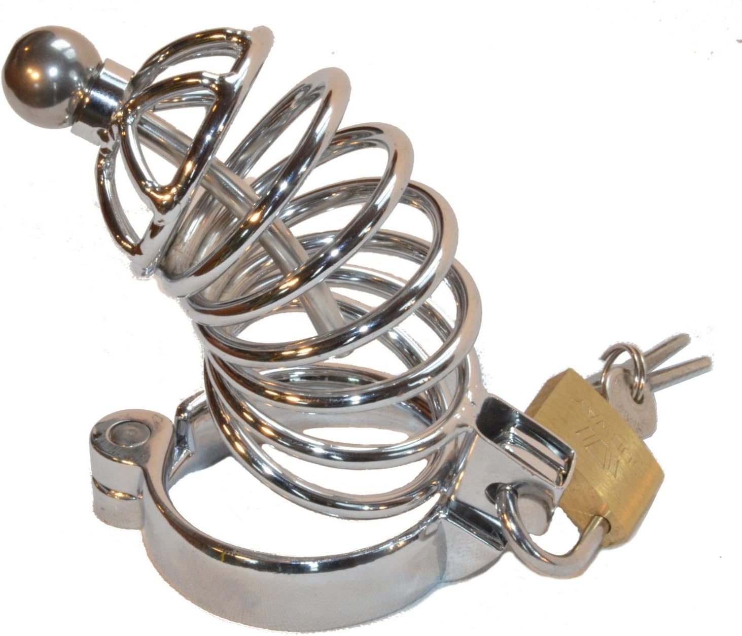 Come Closer Metal Chastity Cock Cage | Urethra Sound Tube | With Lock | Fetish、mySite、bottomscart