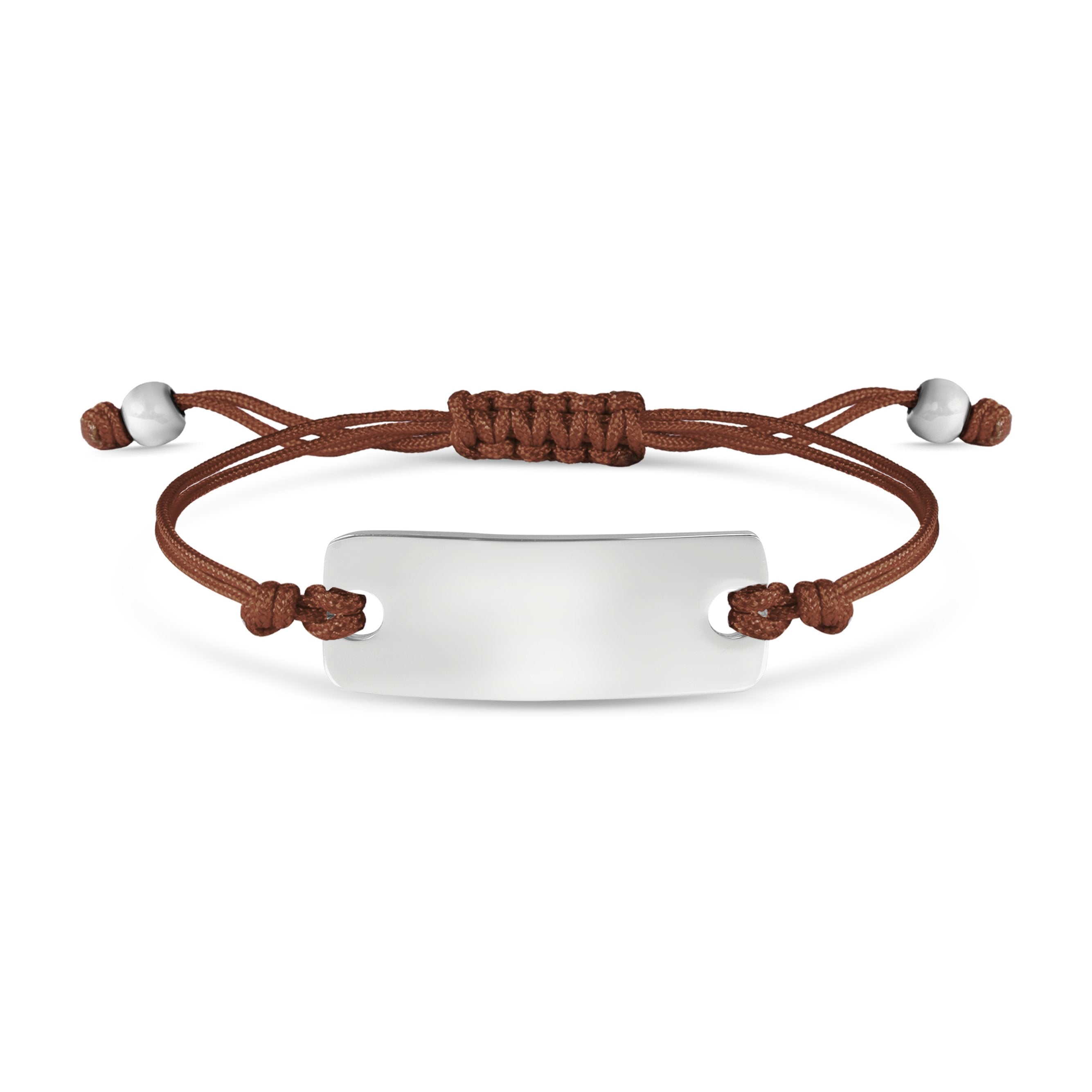 Engravable Rectangle ID Friendship Curved Bar Bracelet / RB0001、mySite、dreamappss