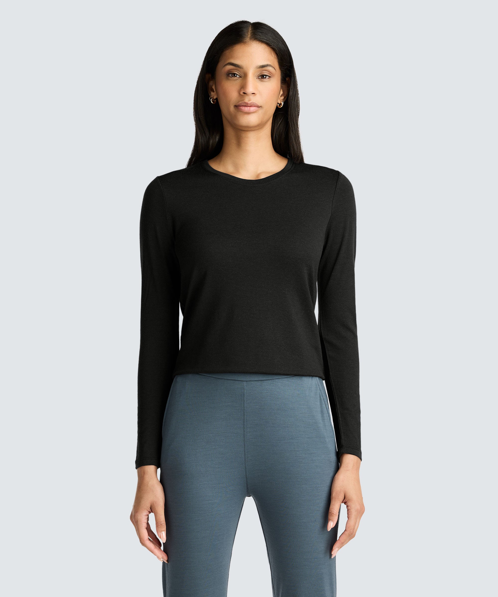 Women's Long Sleeve Merino Crew、mySite、noshort