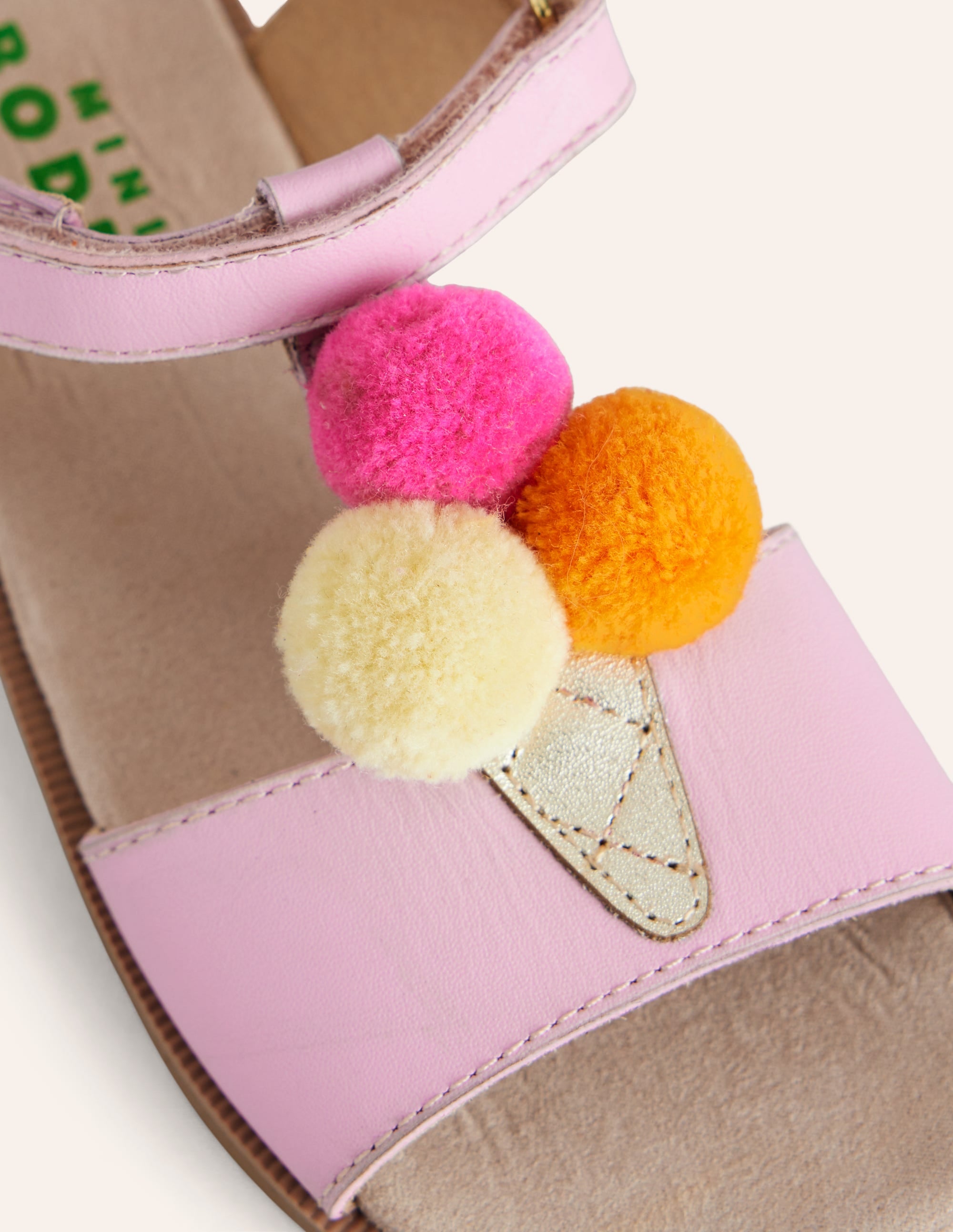  Fun Leather Sandals-Pink Ice Cream、mySite、ashleygrahame