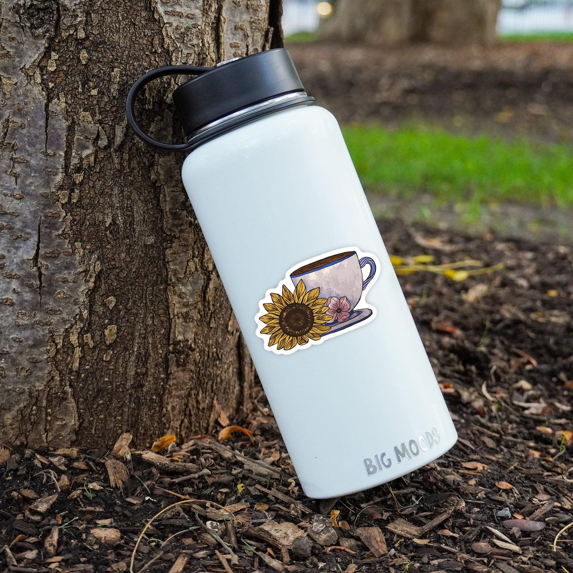  Cute Mug and Sunflower Coffee Sticker、mySite、ghnorth