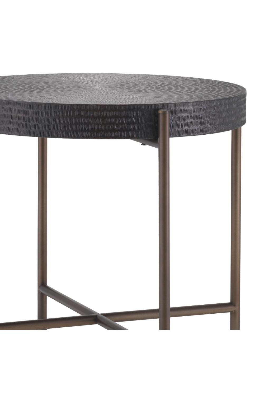 Round Gunmetal Side Table | Eichholtz Nikos、mySite、neckold