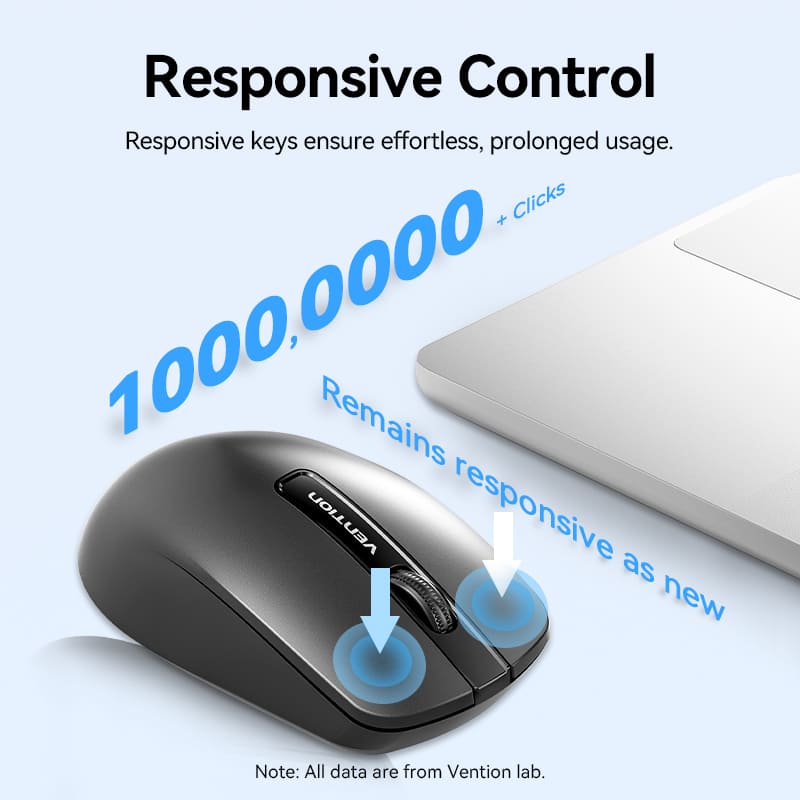 Vention Wireless Full-Sized Keyboard and Mouse Combo with Mouse Pad Black Slim Type - US English Layout、mySite、fannypackpong