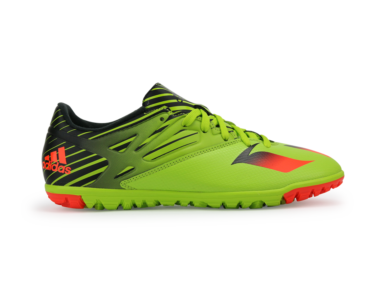 adidas Men's Messi 15.3 Turf Soccer Shoes Semi Solar Slime/Solar Red/Core Black、mySite、noshort