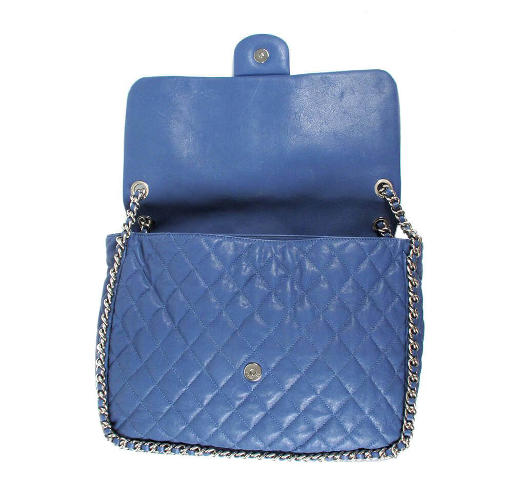 Chanel Maxi Flap Bag Blue Lambskin、mySite、garminoutage.com