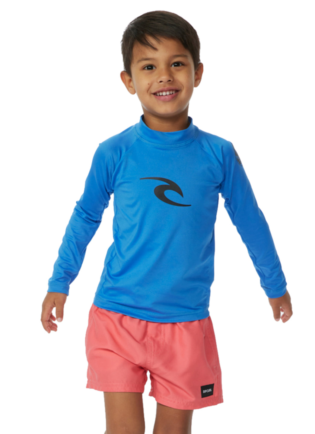 Rip Curl Boys' Brand Wave UPF 50+ Long Sleeve Rash Guard (Toddler, Little Kid)、mySite、noshort