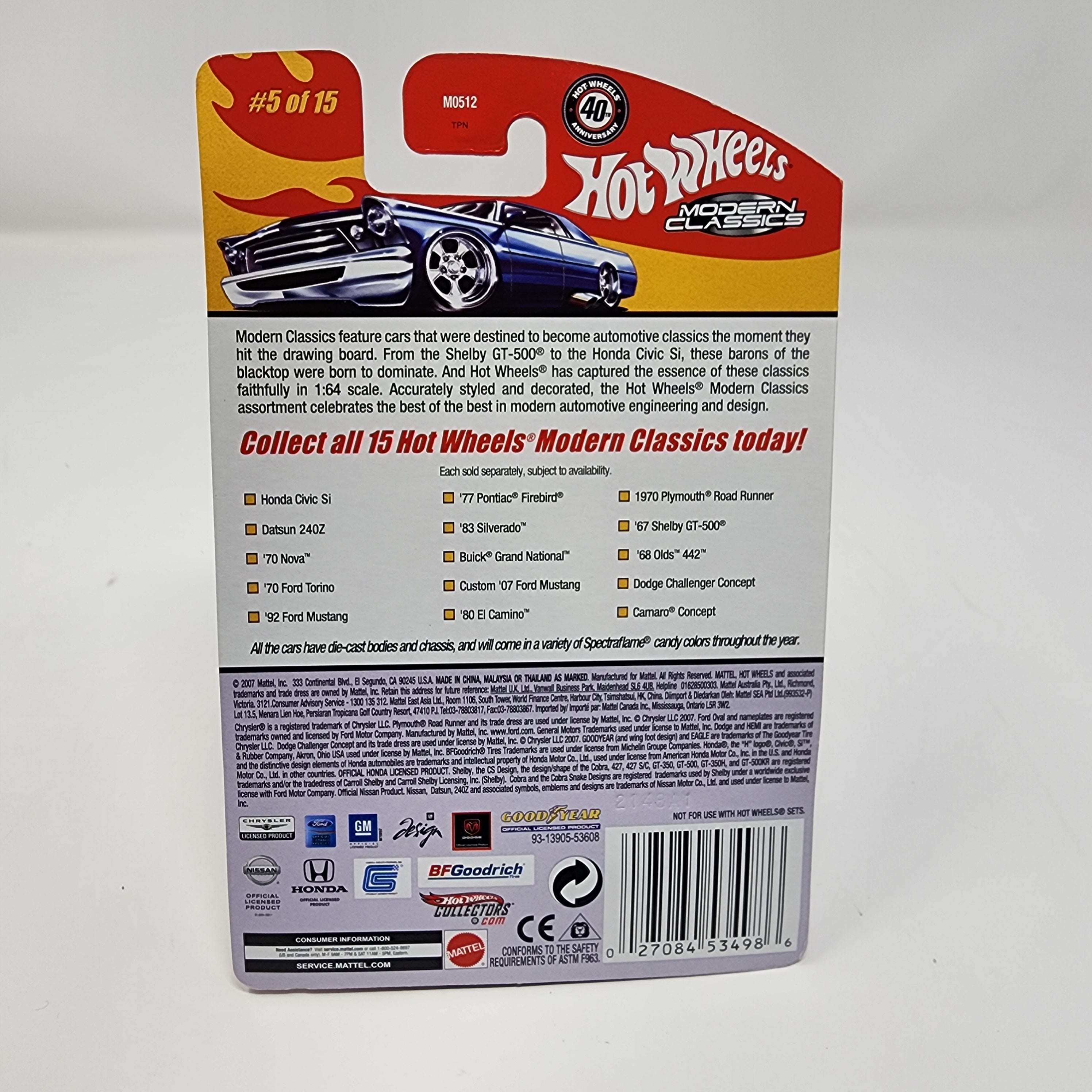 '92 Ford Mustang #5 Antifreeze * Hot Wheels Modern Classics、mySite、hgirdovlk
