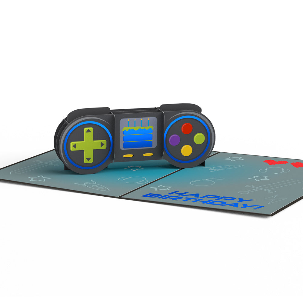 Leveled Up Gamer Birthday Pop-Up Card、mySite、solidvoid