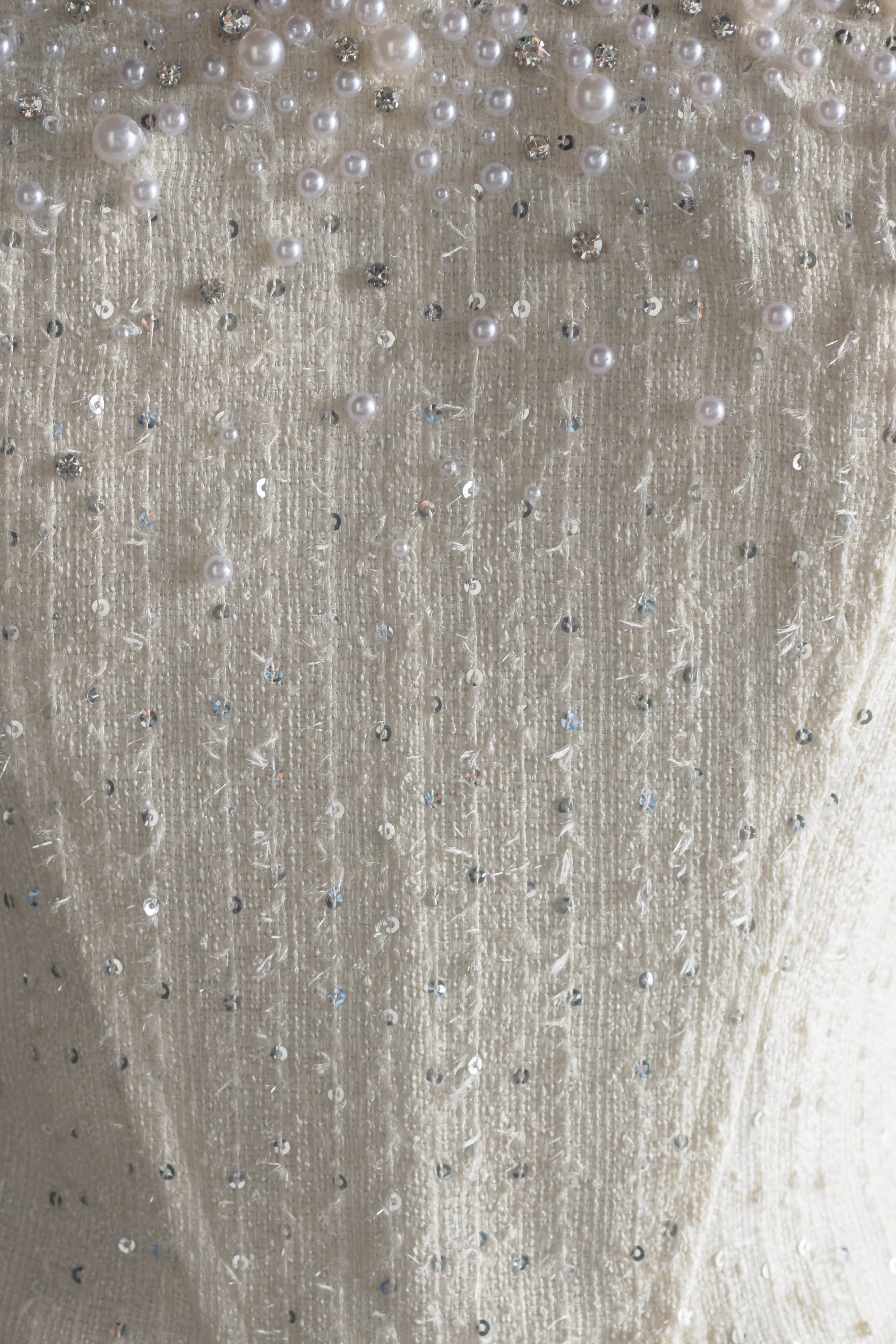 Lorrie Tweed Corset Mini Dress - White、mySite、solidvoid