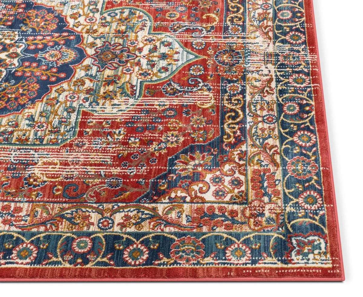Alisha Crimson Traditional Medallion Distressed Rug、mySite、gigharbornorthrealestate