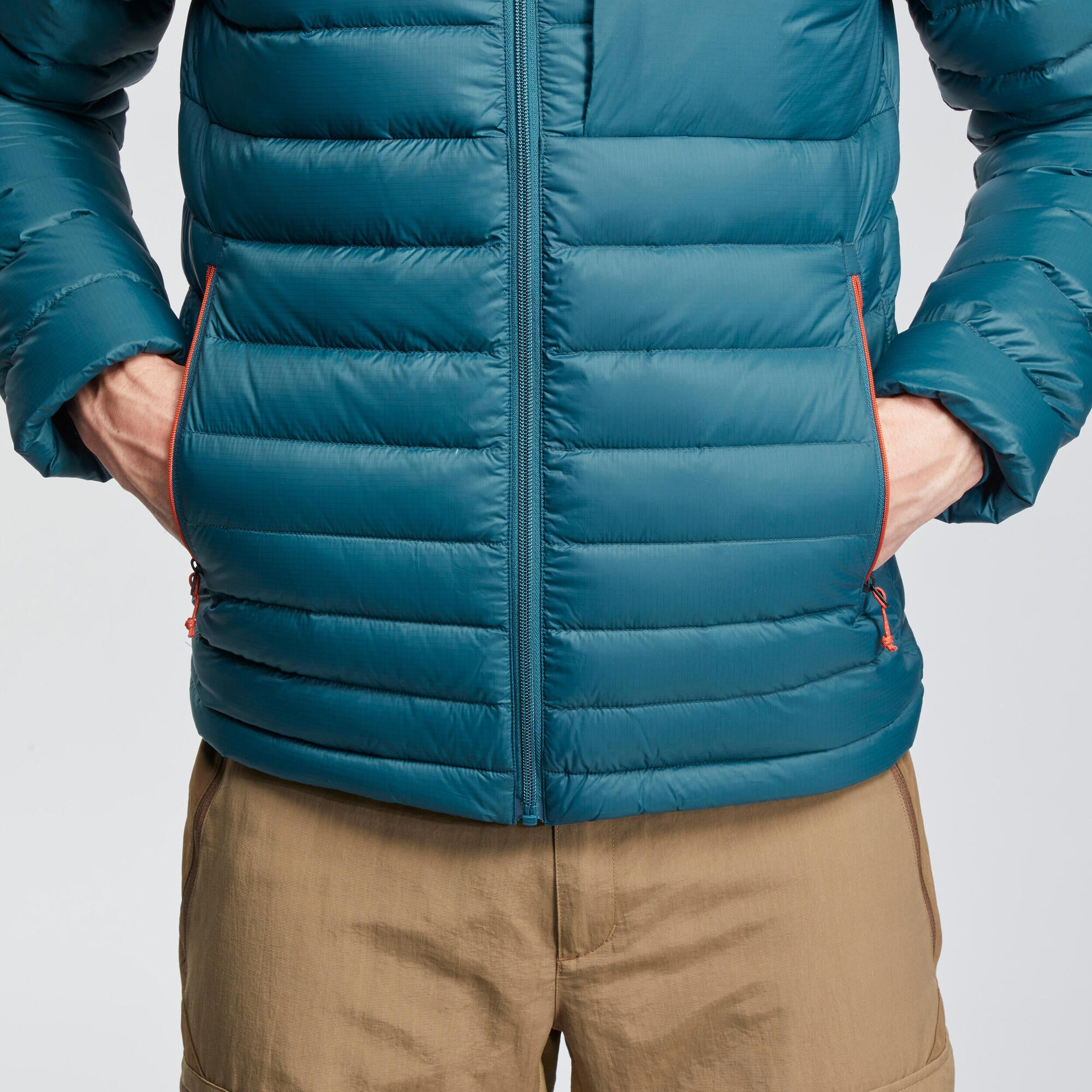 Forclaz Men's mountain and Backpacking padded and hooded jacket - MT500 14°F