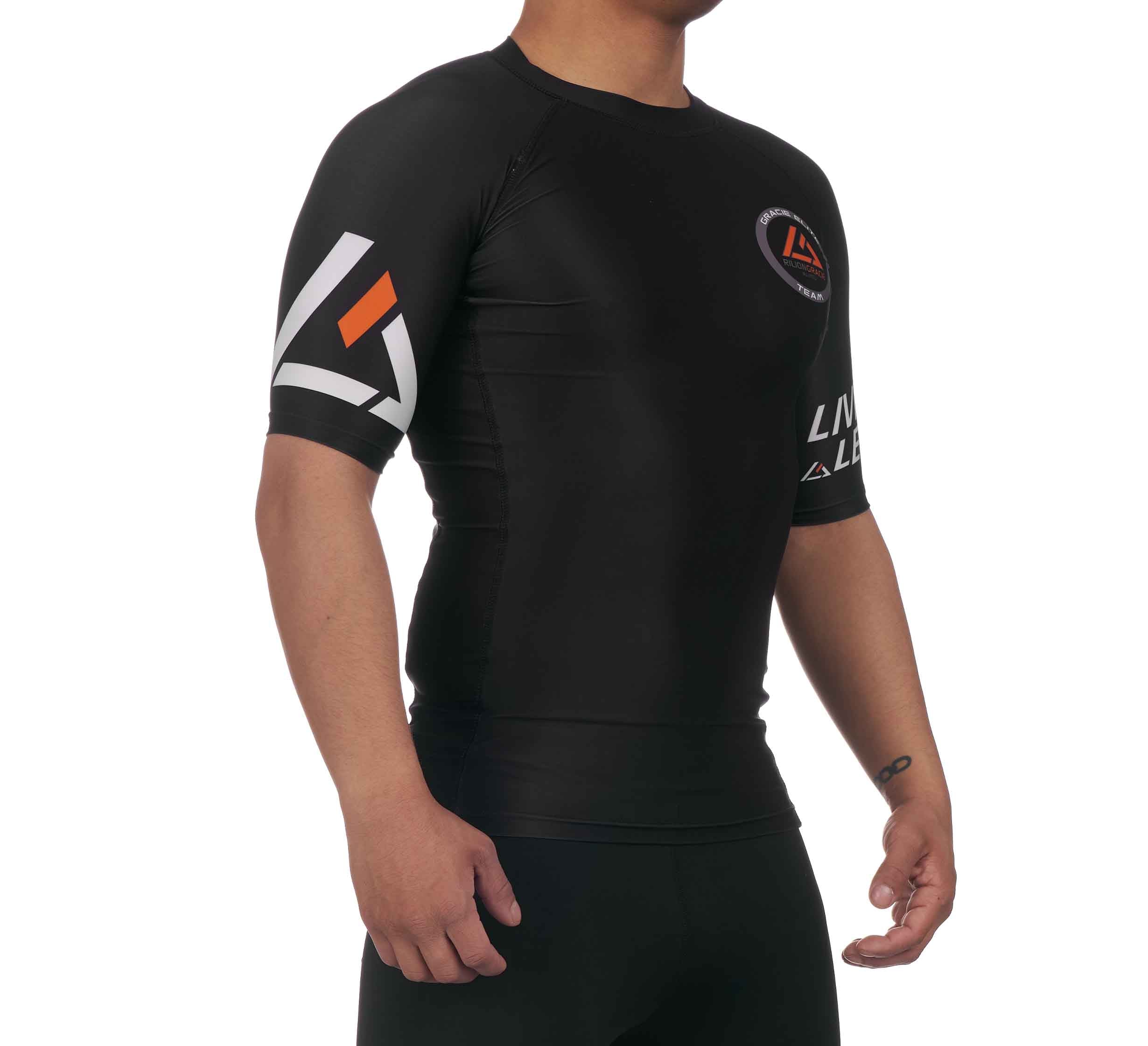 Rilion Gracie Ranked Short Sleeve Rashguard Black、mySite、gigharbornorthrealestate