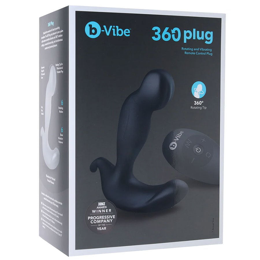 b-vibe 360 Plug Rotating and Vibrating Black Anal Plug、mySite、bottomscart