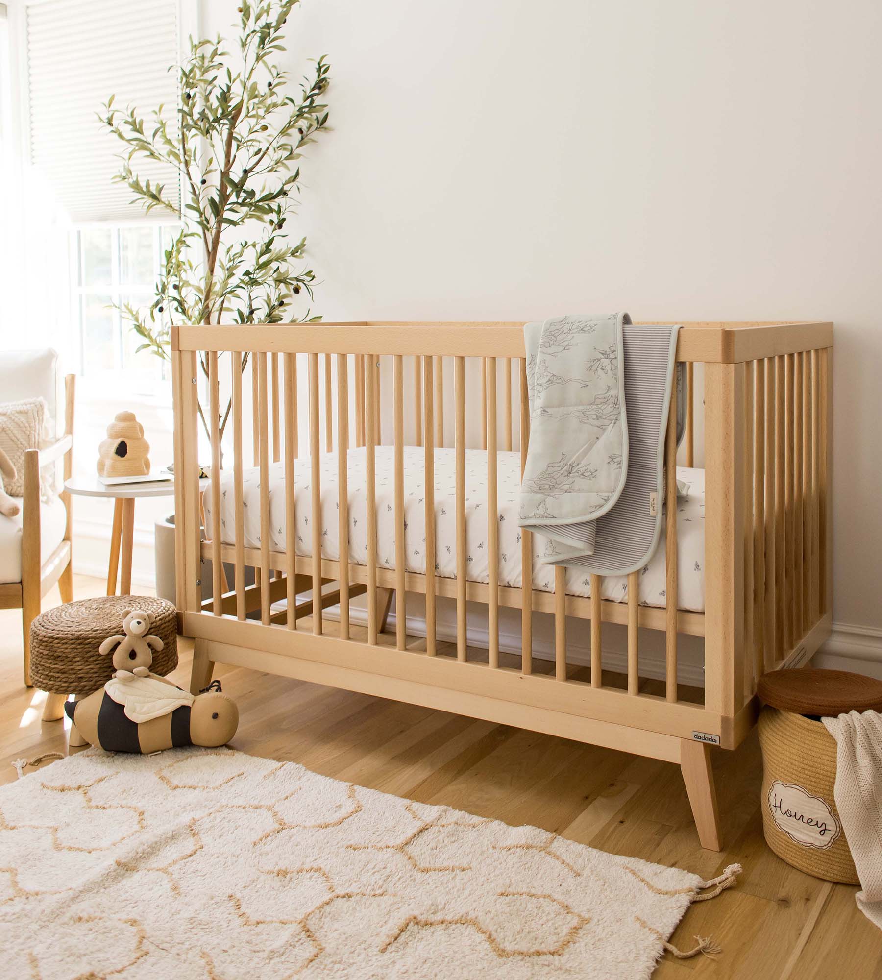  Golden Bee Organic Cotton BEESNUG® Fitted Crib Sheet - Quarry、mySite、layawaytickets