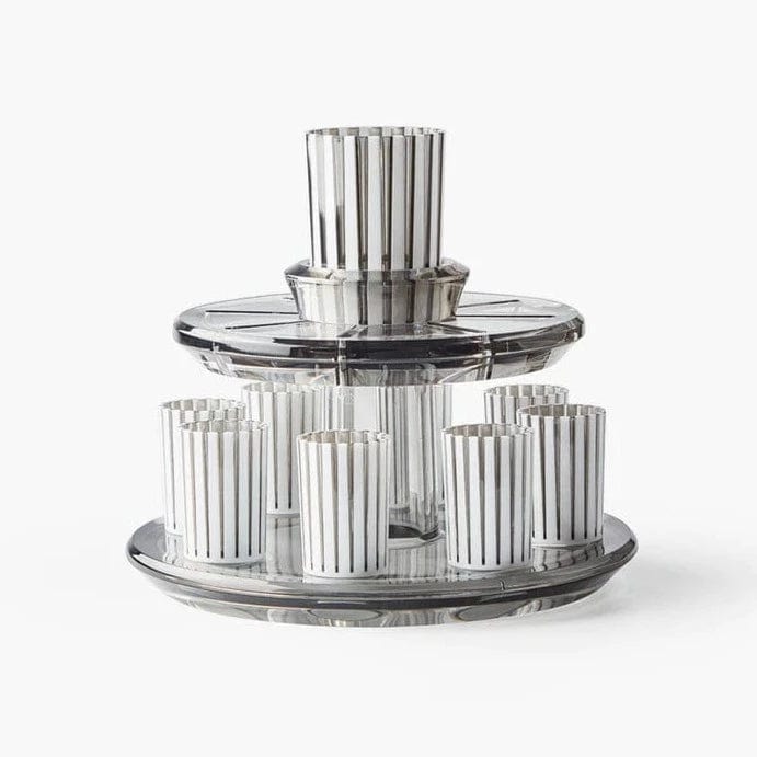 Acrylic Kiddush Wine Fountain Set - Smoke/White、mySite、topwebapps