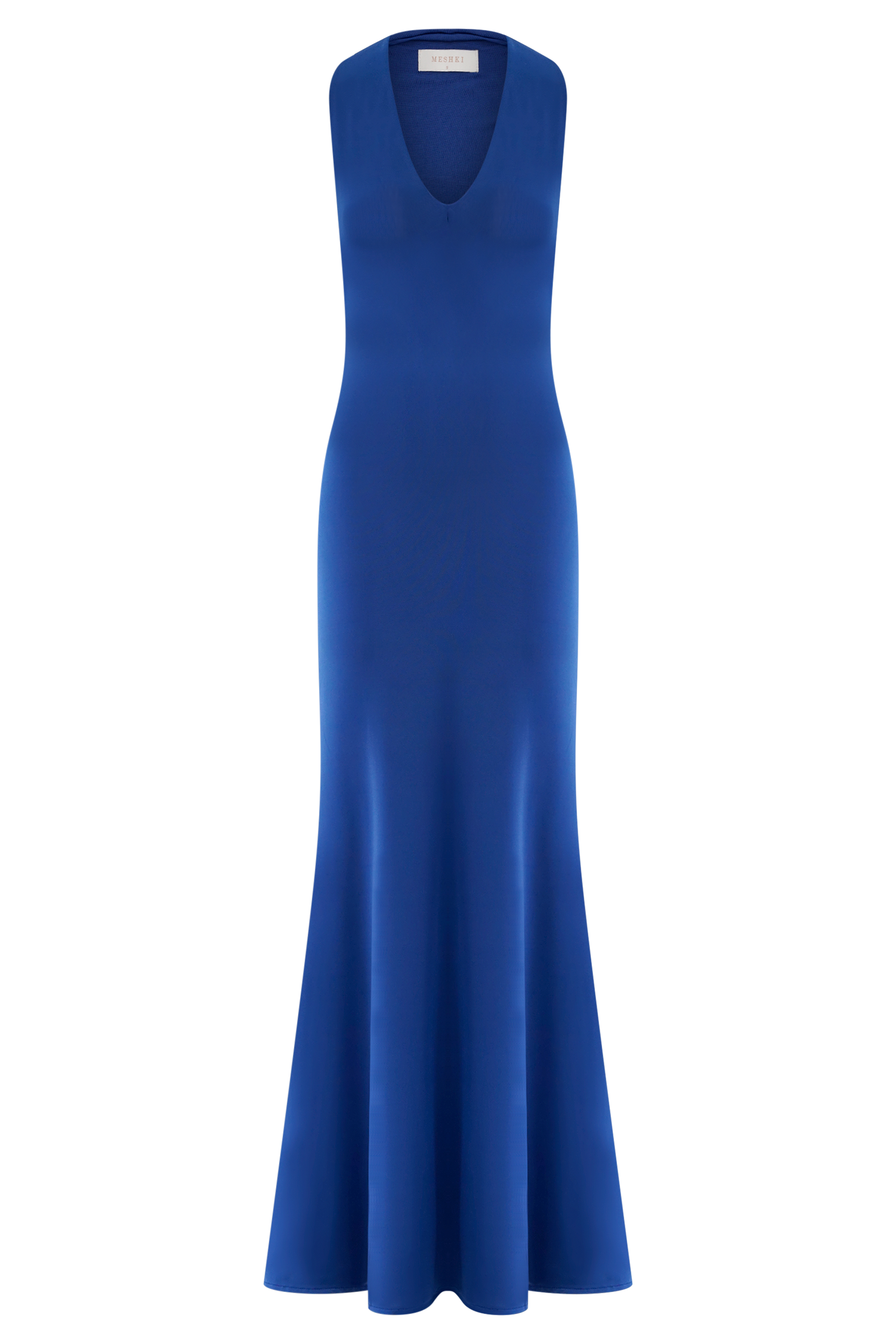 Elke Slinky V Neck Maxi Dress - Cobalt、mySite、solidvoid