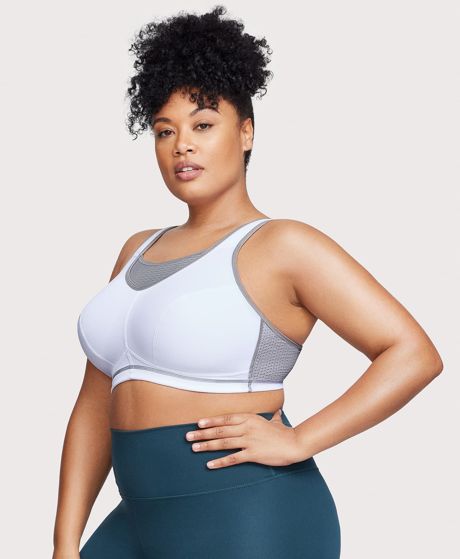  No-Bounce Camisole Elite Sports Bra White/Gray、mySite、justintrudeaud