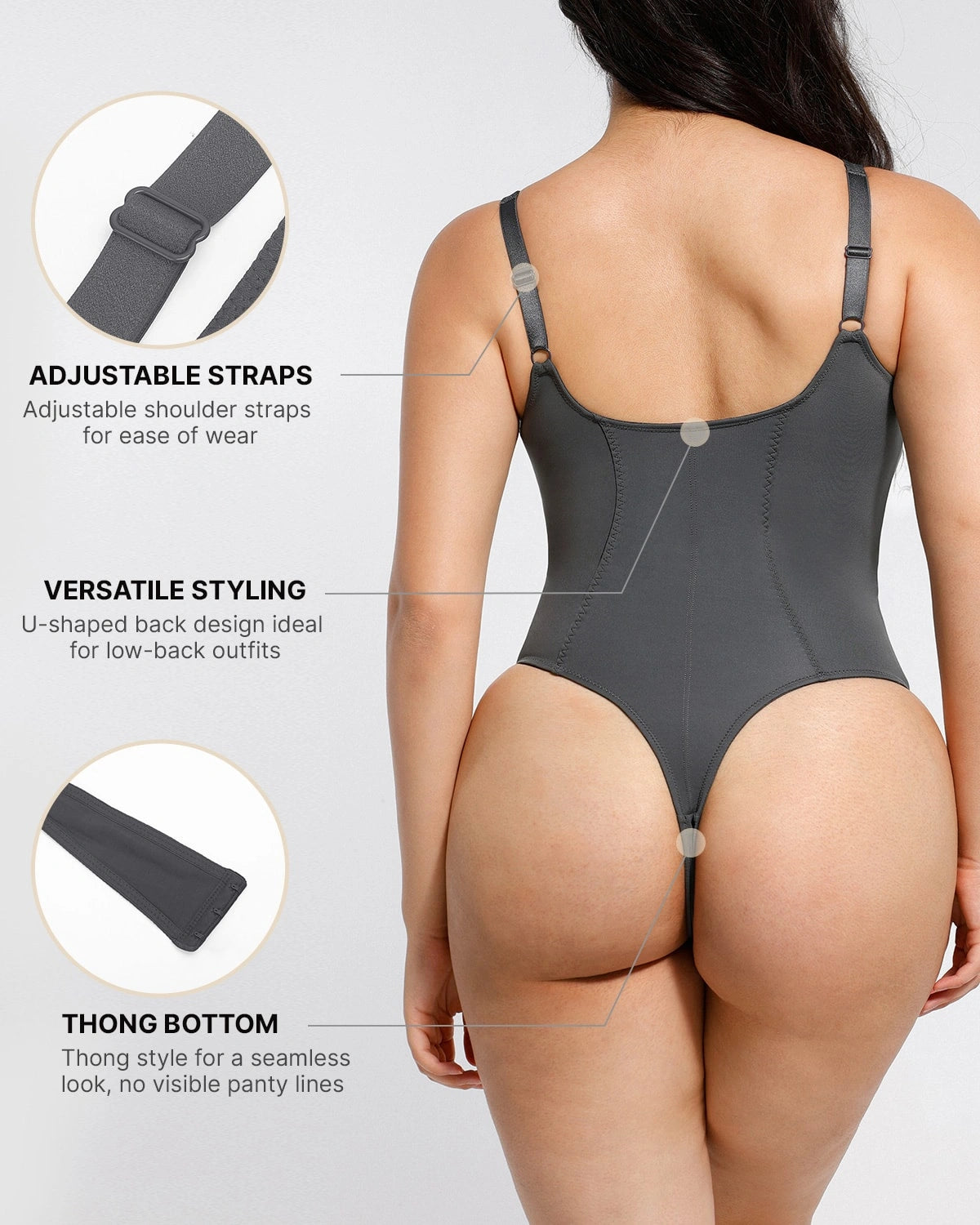 AirSlim® Chic Scoop Neck Thong Bodysuit、mySite、bengalsvssteelers