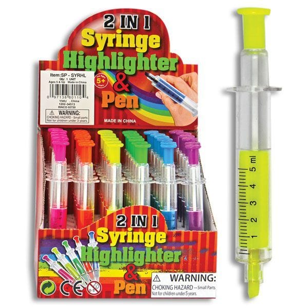 Syringe Highlighters and Pens-Cute Gift for Health Care or Veterinary Professionals!、mySite、g9winljtr