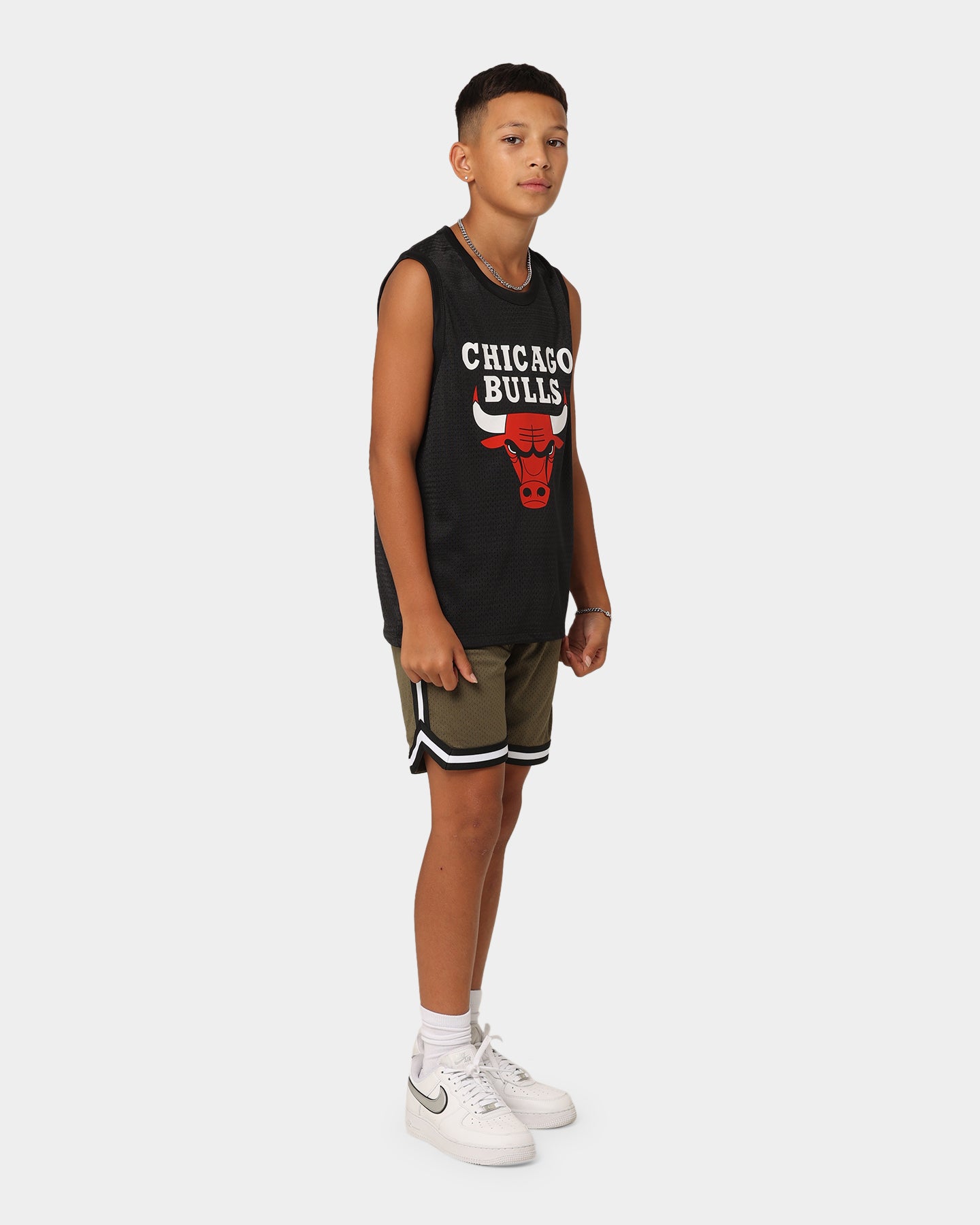 NBA Kids' Chicago Bulls Evan Mesh Tank Singlet Black、mySite、zt4zffjzw