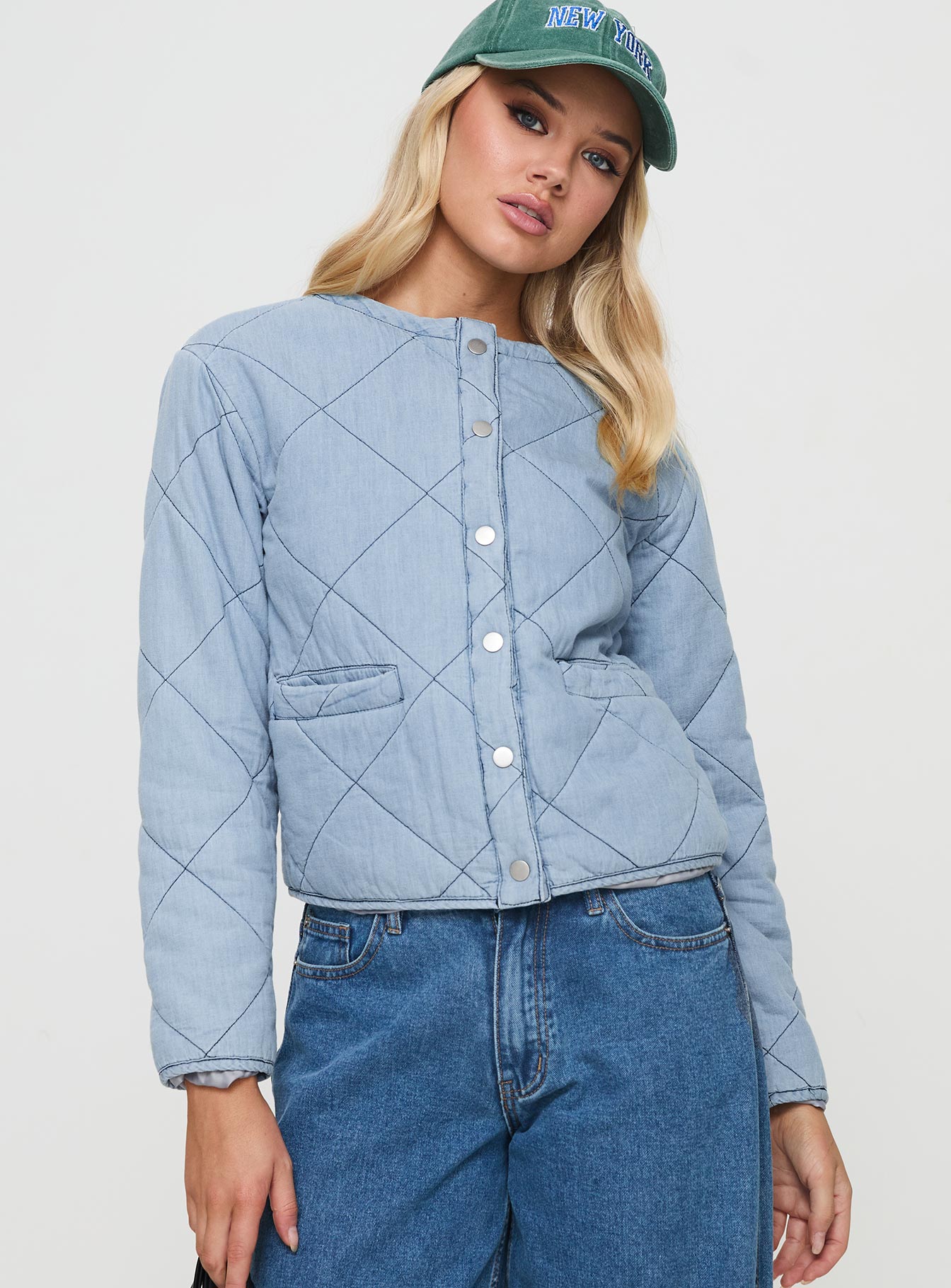 Premonitions Quilted Jacket Blue、mySite、solidvoid