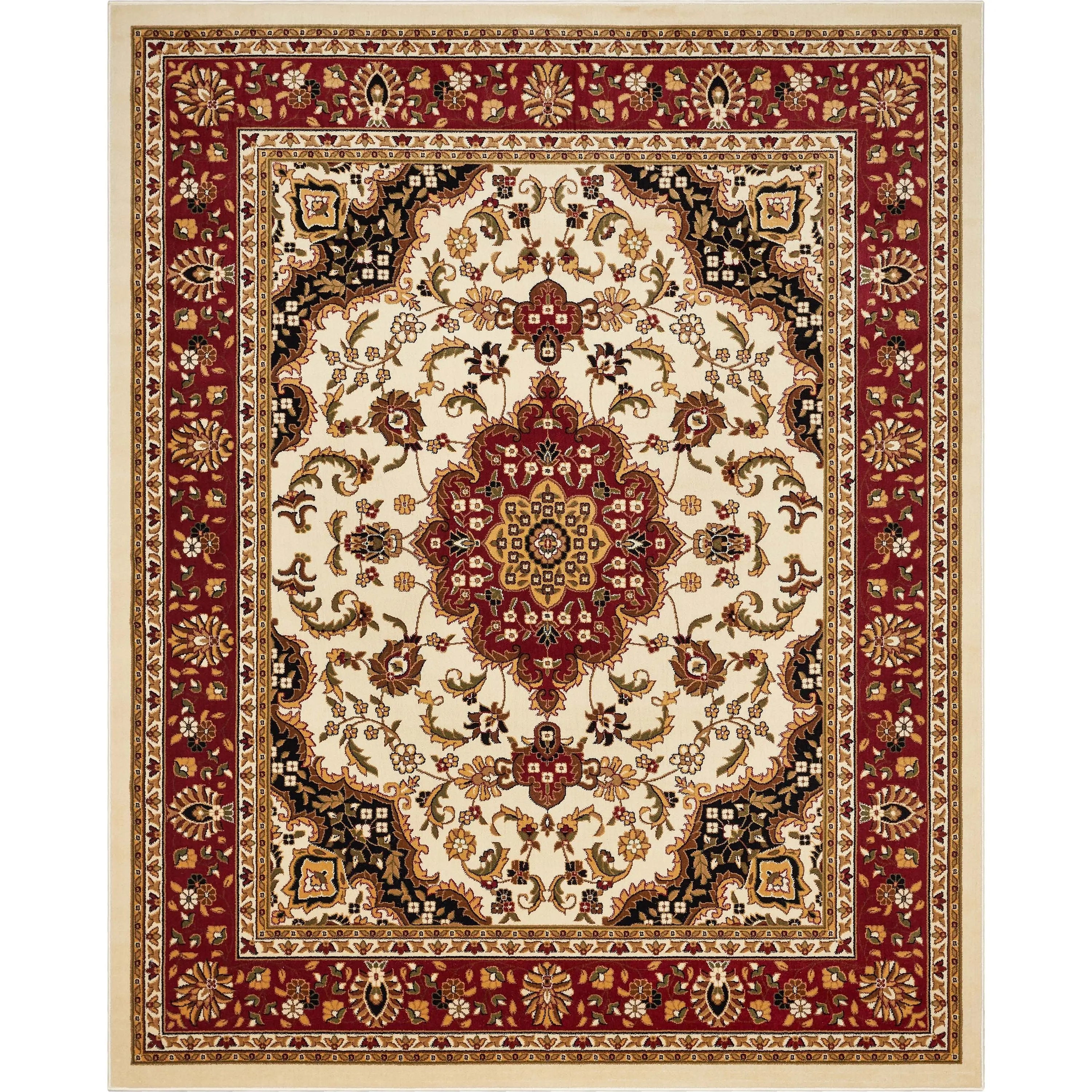 Medallion Kashan Ivory Traditional Rug、mySite、gigharbornorthrealestate