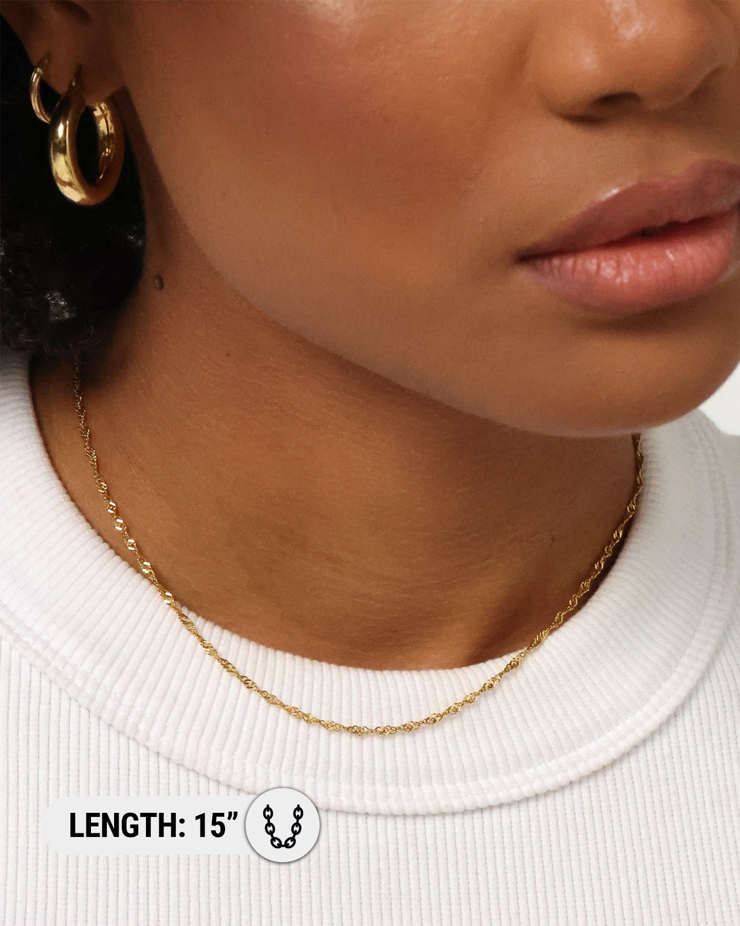 Raising Hell Women's Customisable Twist Necklace Gold、mySite、zt4zffjzw