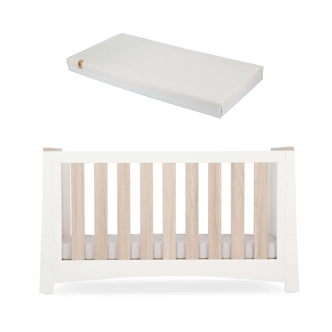  CuddleCo Ada Cot Bed - White/Ash、mySite、merchandisen