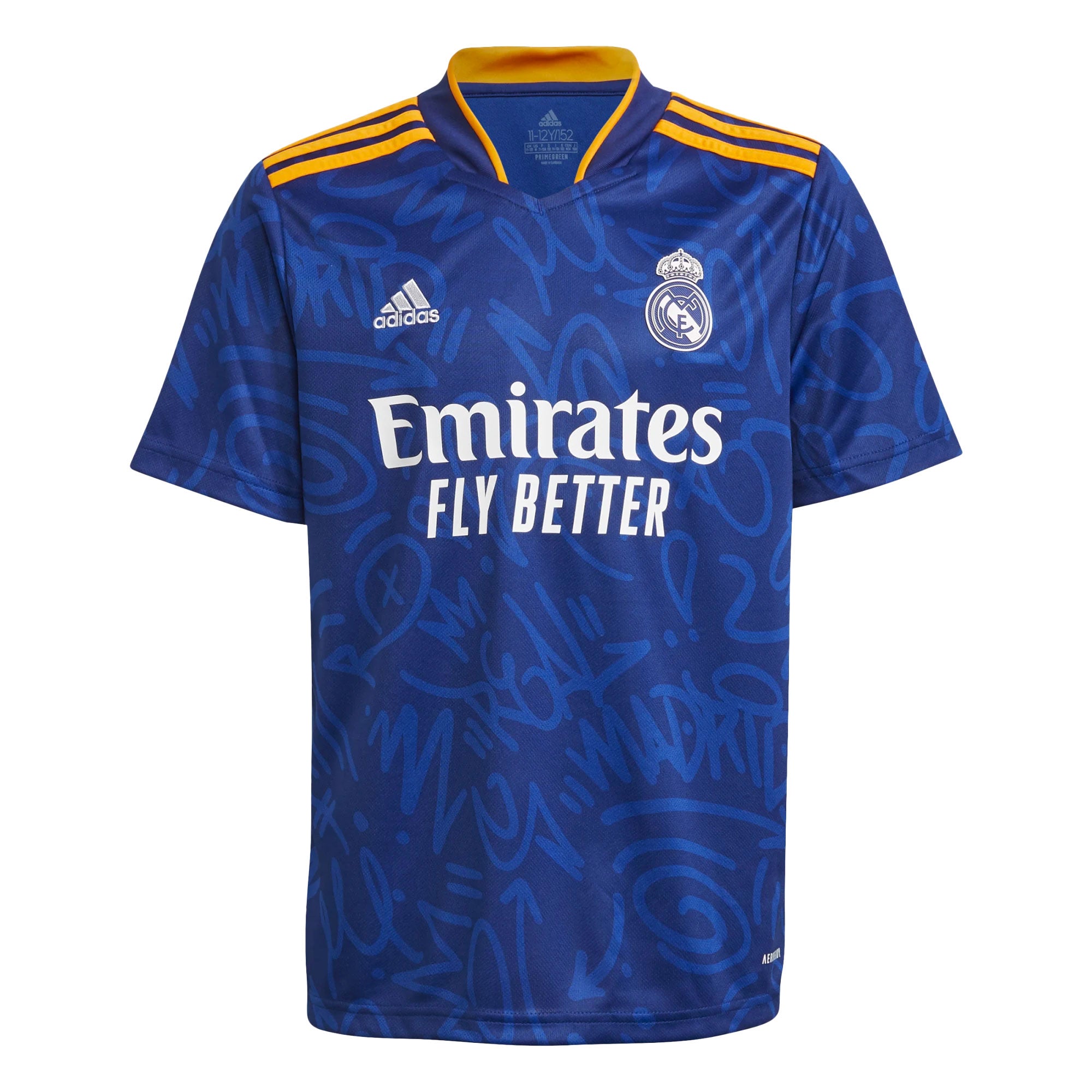 adidas Kids Real Madrid 2021/22 Away Jersey Blue/Orange、mySite、noshort