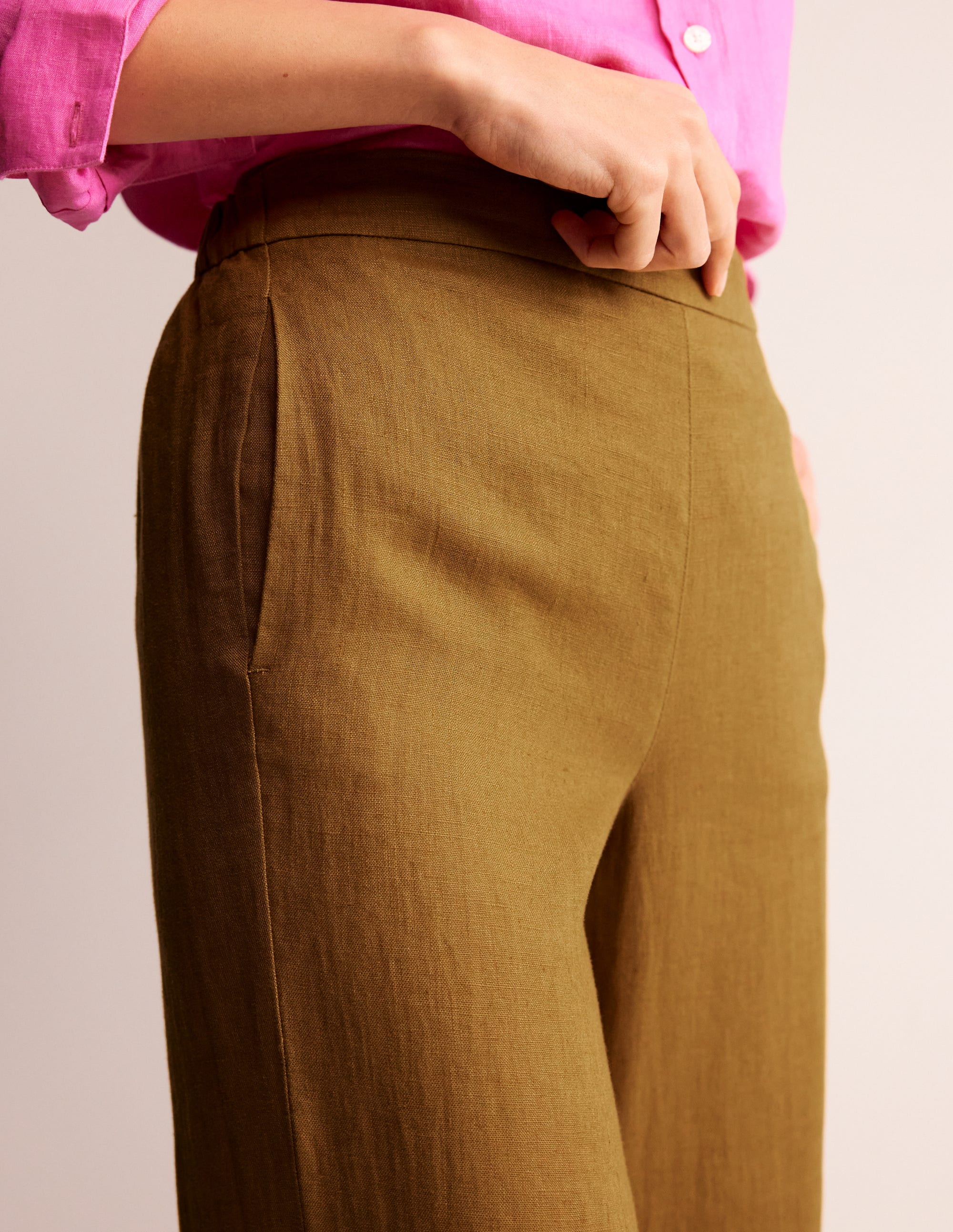  Hampstead Linen Trousers-Bronze Brown、mySite、ashleygrahame